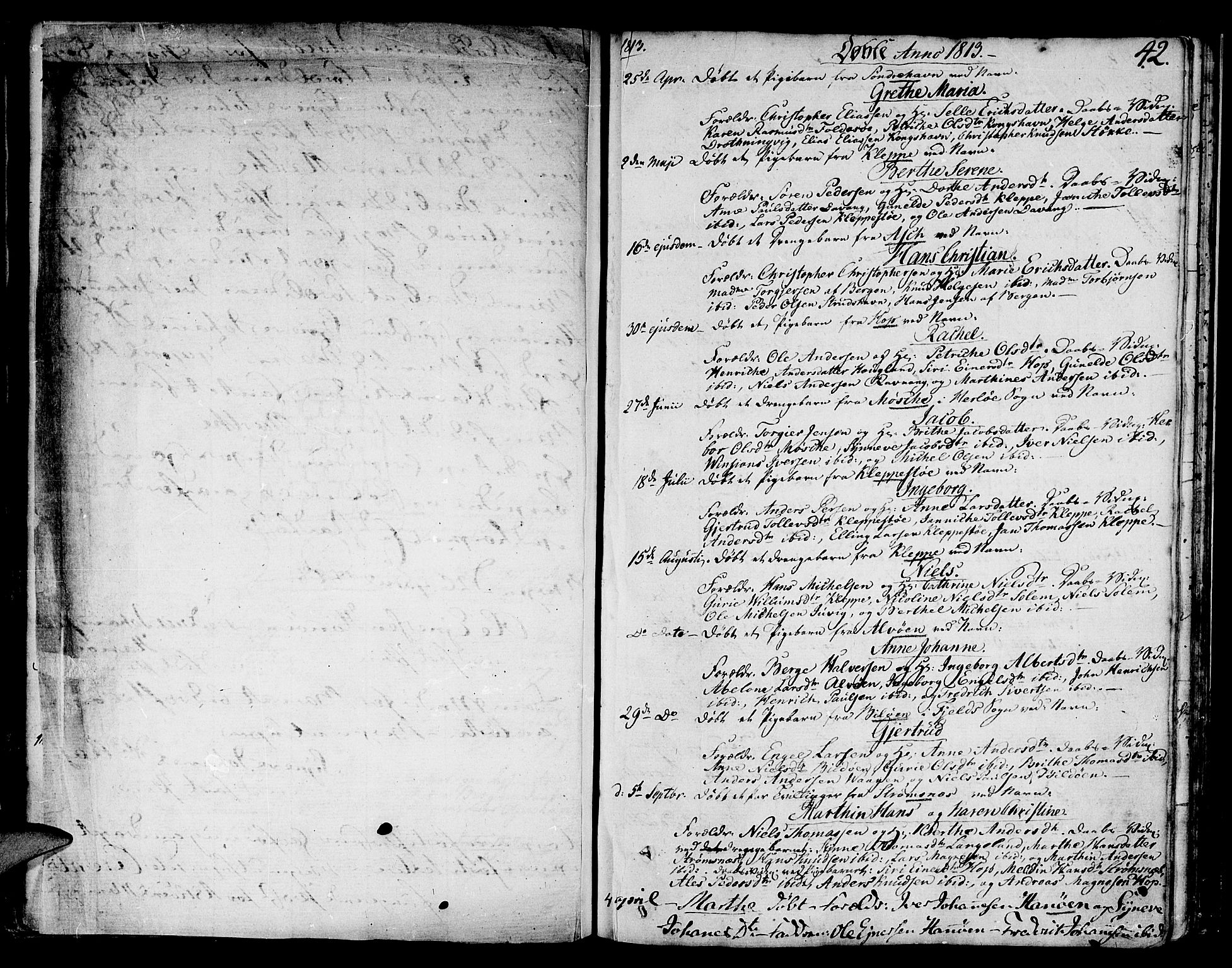 Askøy Sokneprestembete, SAB/A-74101/H/Ha/Haa/Haaa/L0002: Parish register (official) no. A 2, 1801-1818, p. 43