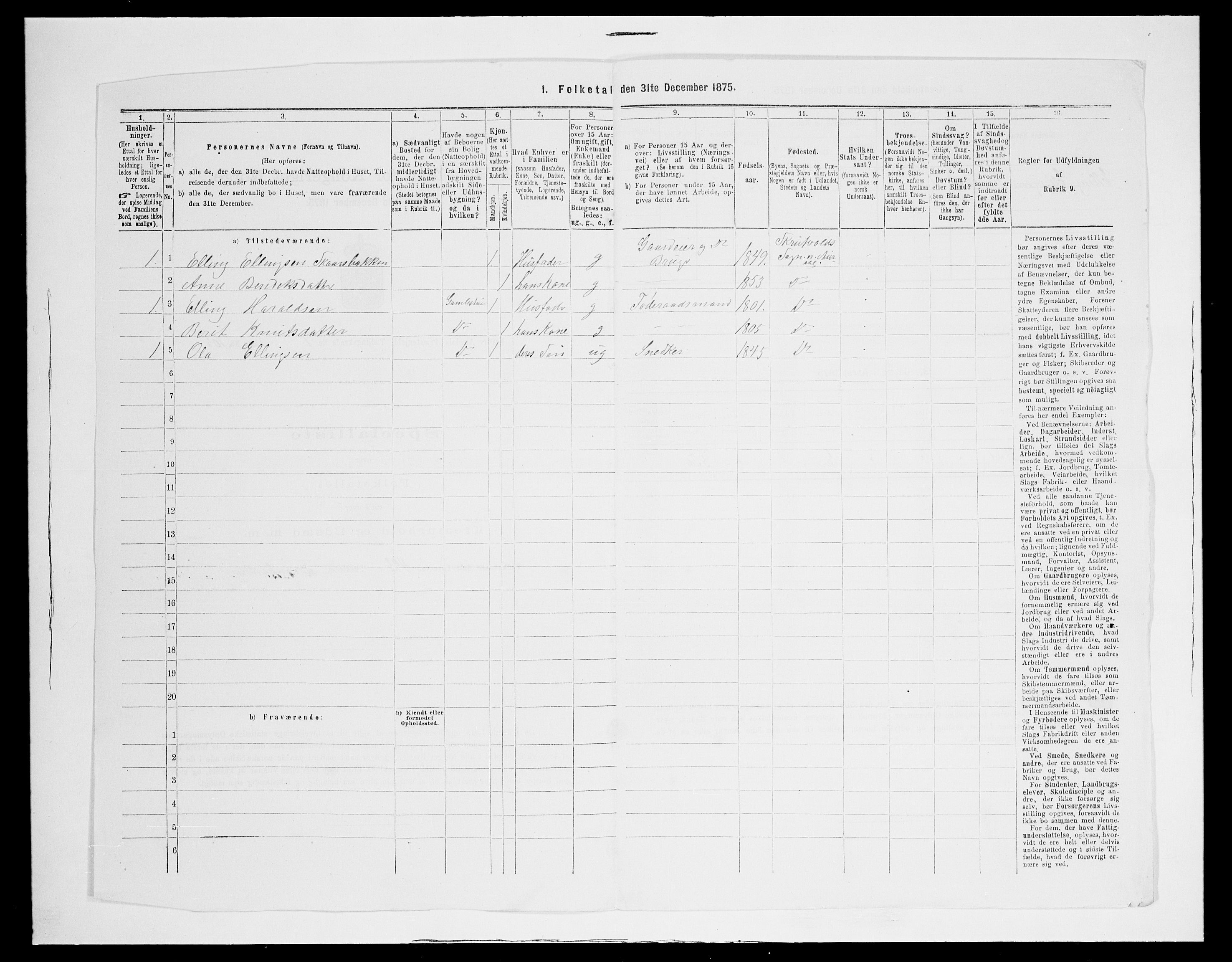 SAH, 1875 census for 0542P Nord-Aurdal, 1875, p. 330