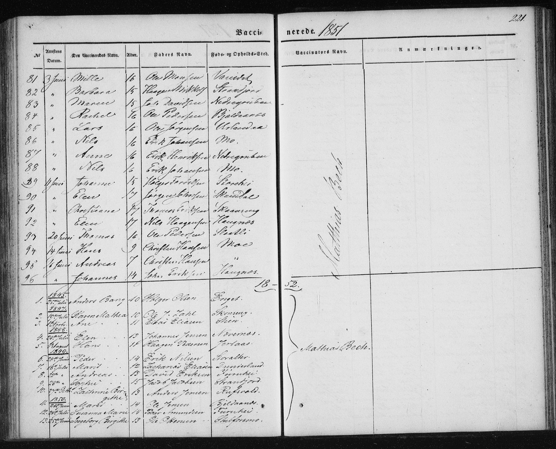 Ministerialprotokoller, klokkerbøker og fødselsregistre - Nordland, SAT/A-1459/827/L0391: Parish register (official) no. 827A03, 1842-1852, p. 221
