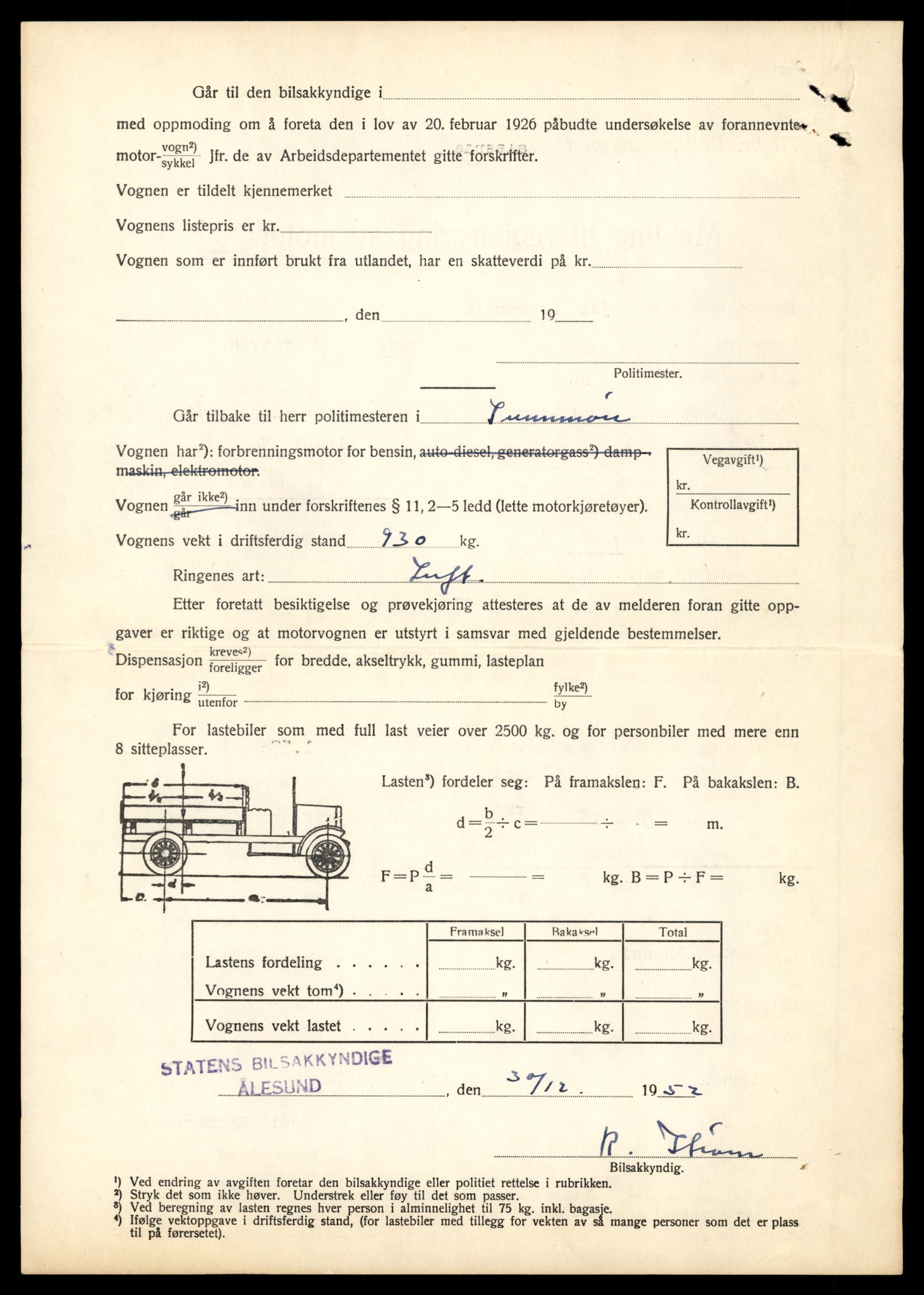 Møre og Romsdal vegkontor - Ålesund trafikkstasjon, AV/SAT-A-4099/F/Fe/L0012: Registreringskort for kjøretøy T 1290 - T 1450, 1927-1998, p. 812