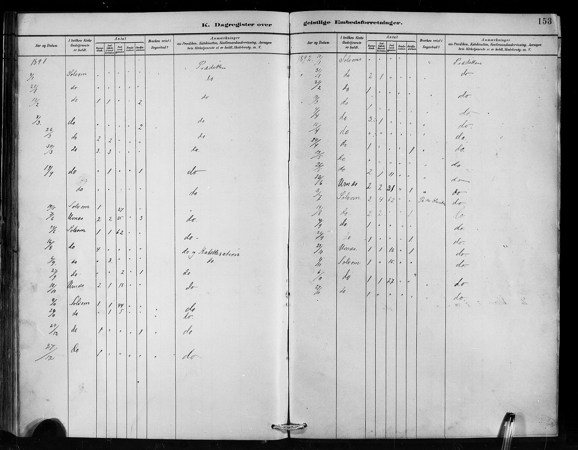 Hafslo sokneprestembete, SAB/A-80301/H/Hab/Habc/L0001: Parish register (copy) no. C 1, 1882-1908, p. 153