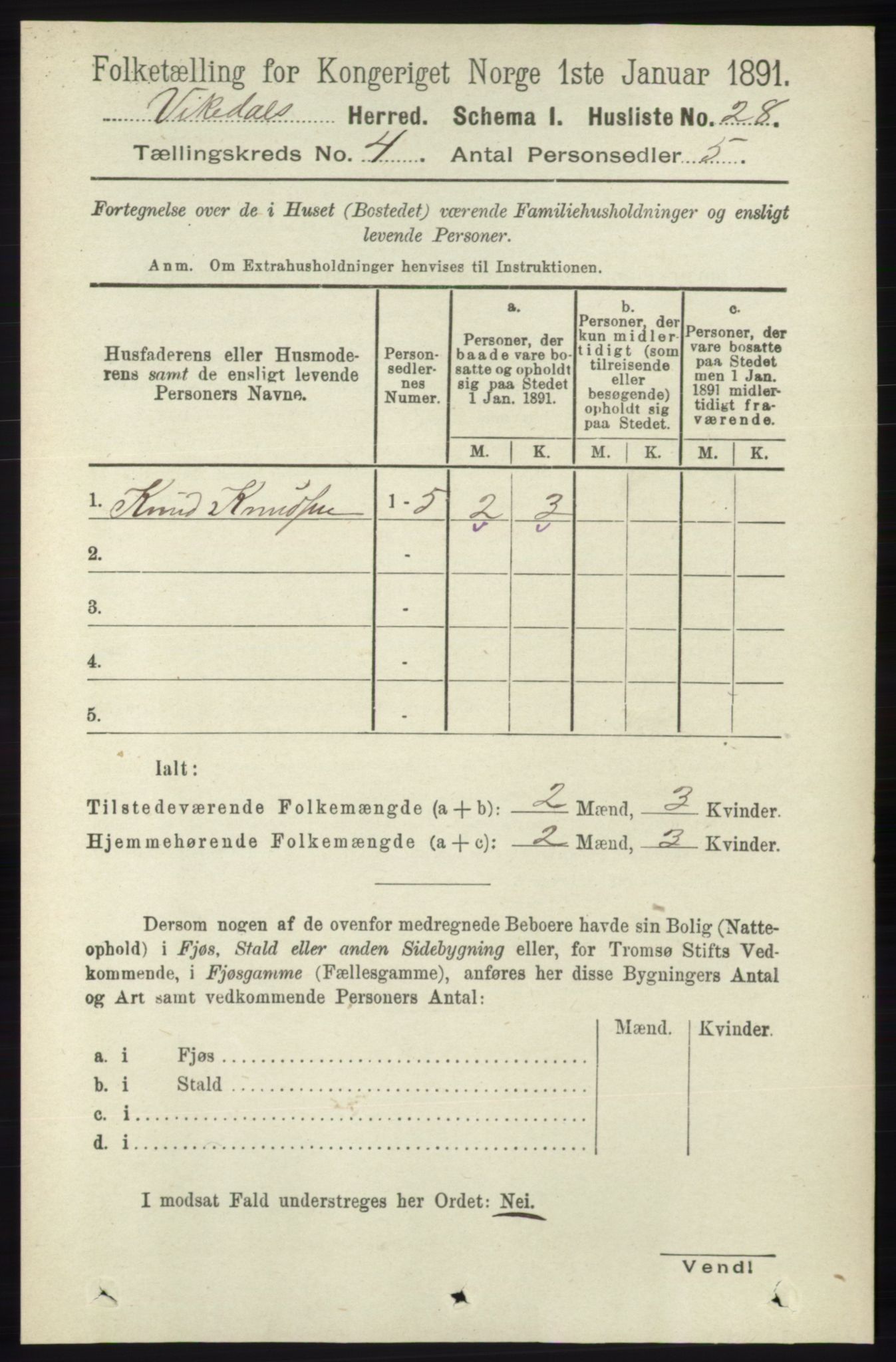 RA, 1891 census for 1157 Vikedal, 1891, p. 925