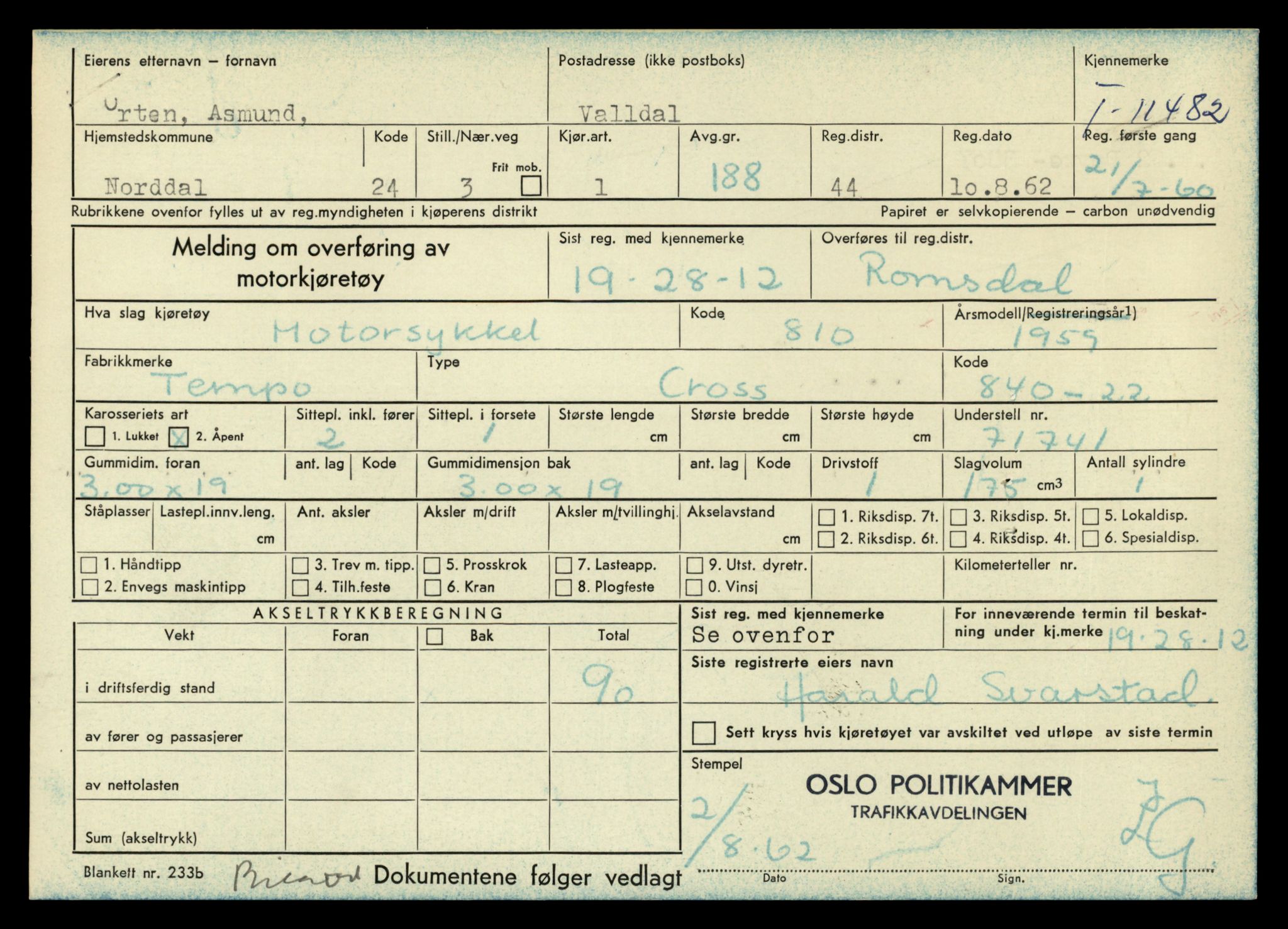 Møre og Romsdal vegkontor - Ålesund trafikkstasjon, SAT/A-4099/F/Fe/L0029: Registreringskort for kjøretøy T 11430 - T 11619, 1927-1998, p. 943