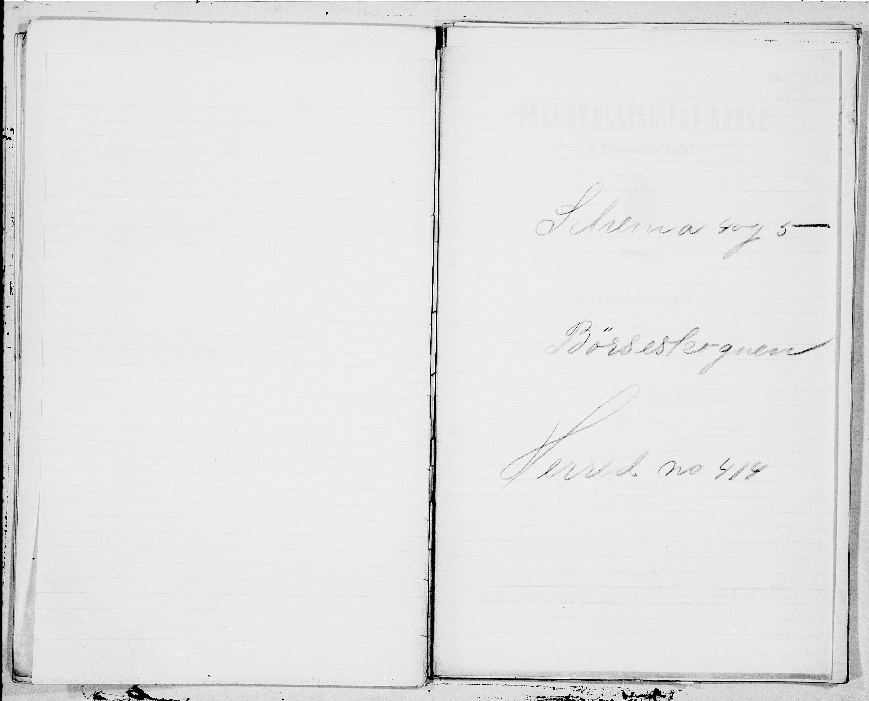 SAT, 1900 census for Børseskogn, 1900, p. 1