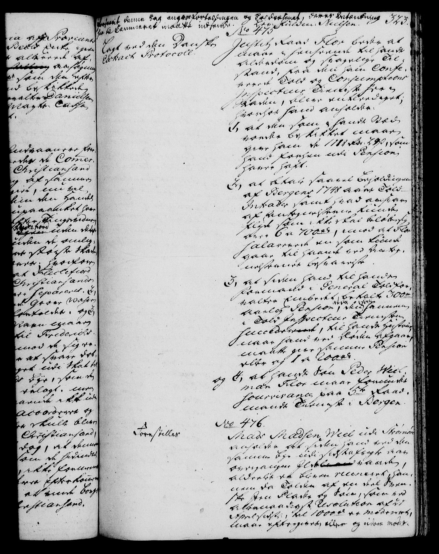 Rentekammeret, Kammerkanselliet, RA/EA-3111/G/Gh/Gha/L0030: Norsk ekstraktmemorialprotokoll (merket RK 53.75), 1749-1751, p. 323