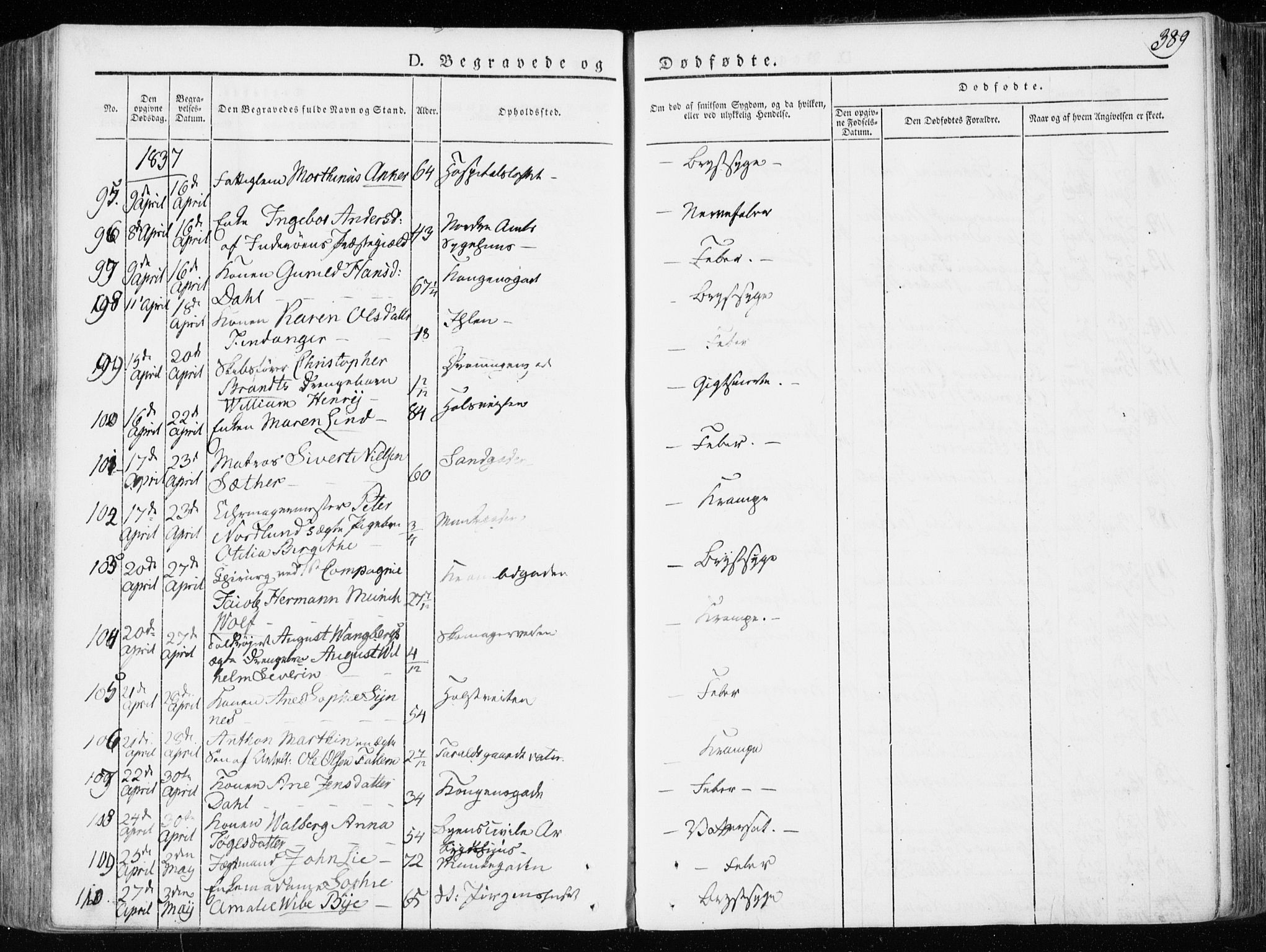 Ministerialprotokoller, klokkerbøker og fødselsregistre - Sør-Trøndelag, SAT/A-1456/601/L0047: Parish register (official) no. 601A15, 1831-1839, p. 389