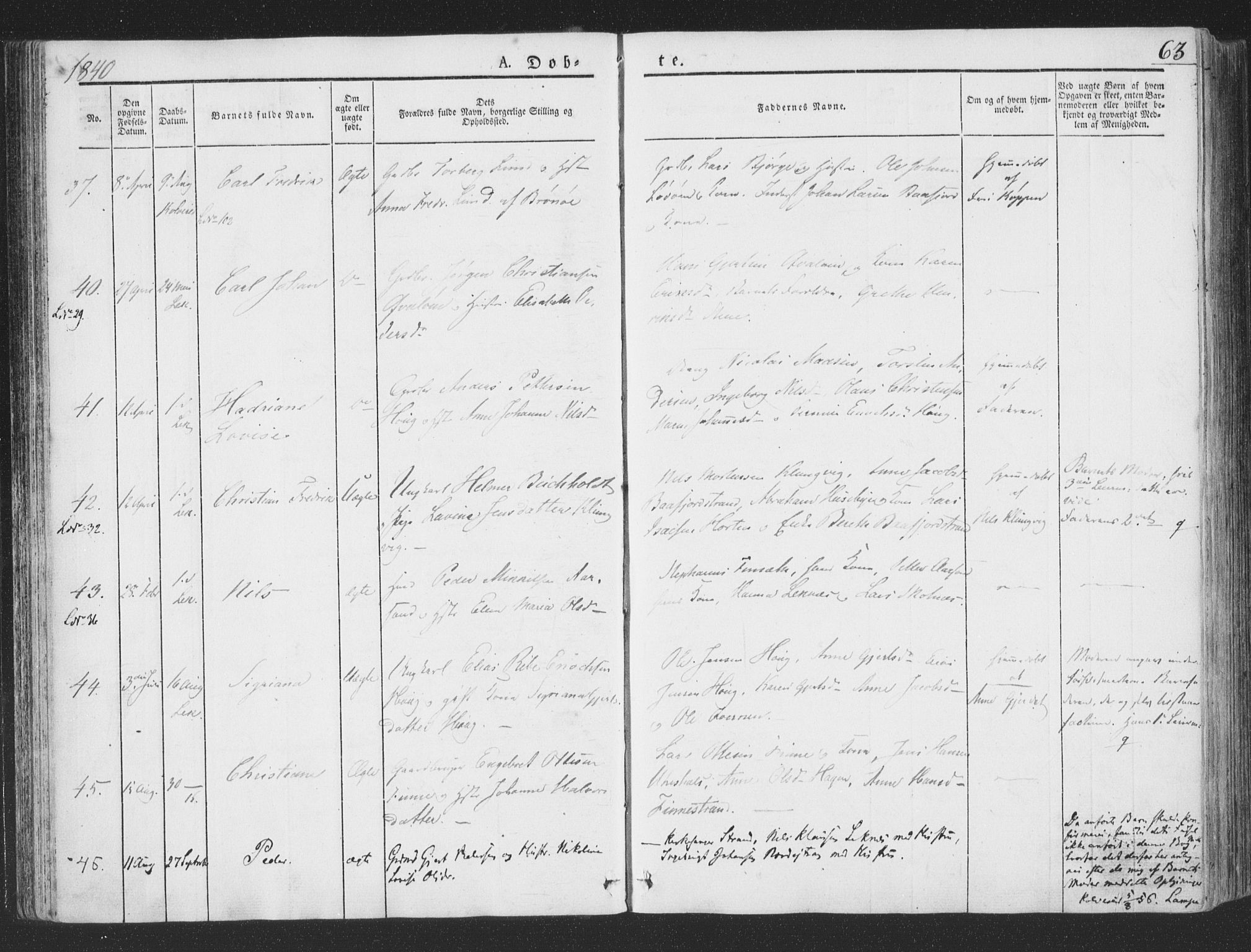 Ministerialprotokoller, klokkerbøker og fødselsregistre - Nord-Trøndelag, AV/SAT-A-1458/780/L0639: Parish register (official) no. 780A04, 1830-1844, p. 63