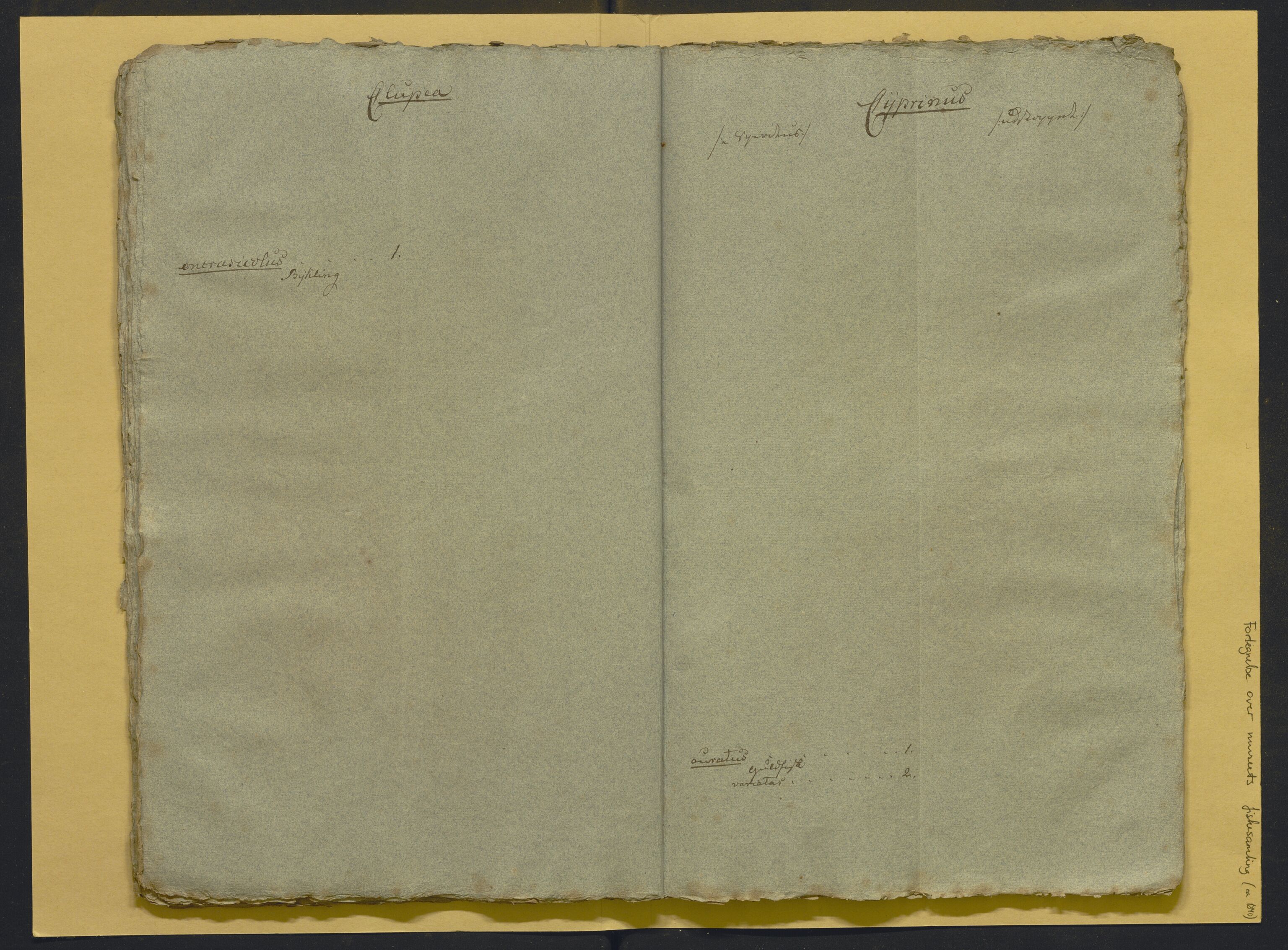 Bergens Museum, AV/SAB-A-17301/02/F/L0001: Kataloger over gjenstander og pergamentbrev , 1825-1880, p. 515