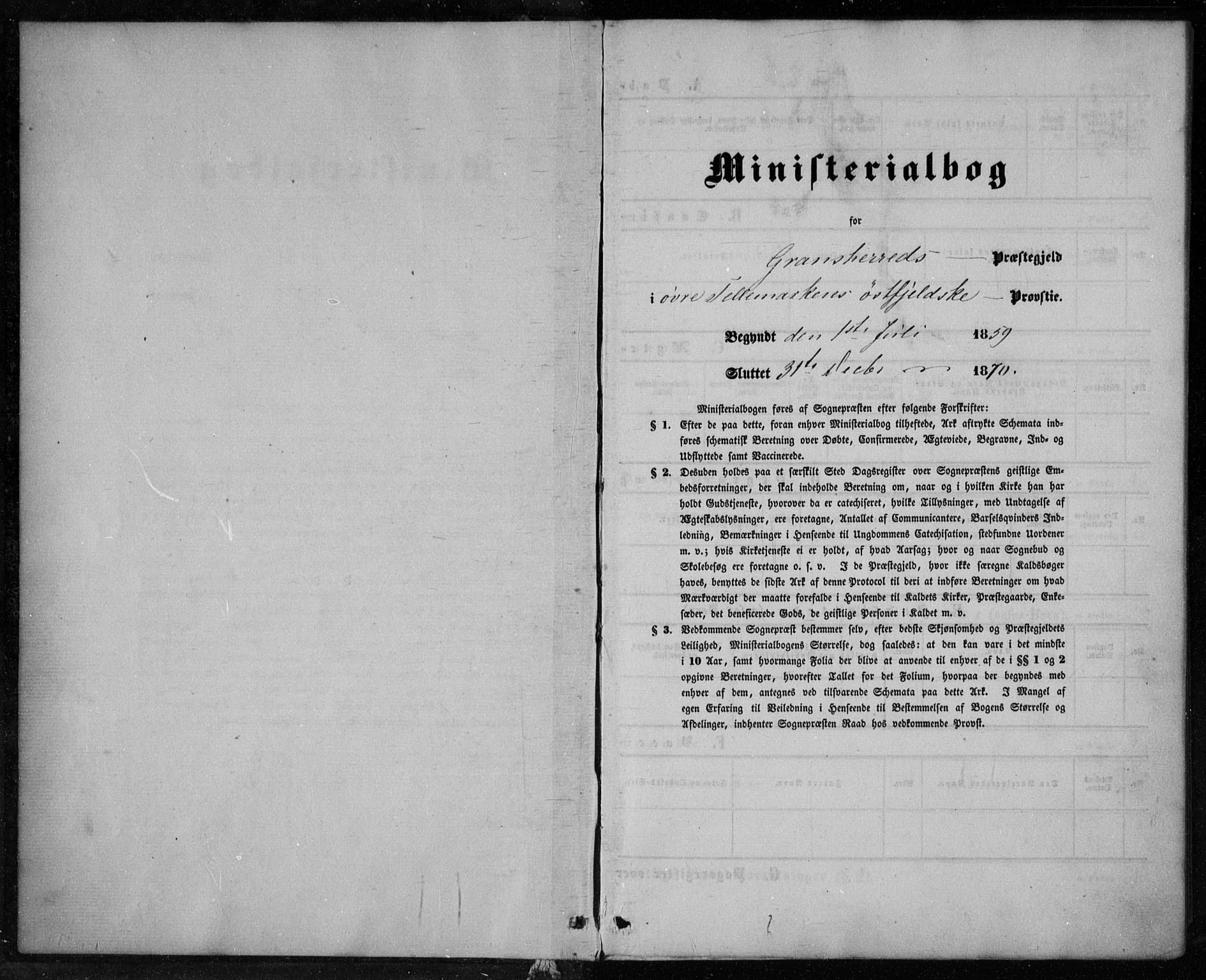 Gransherad kirkebøker, AV/SAKO-A-267/F/Fa/L0003: Parish register (official) no. I 3, 1859-1870