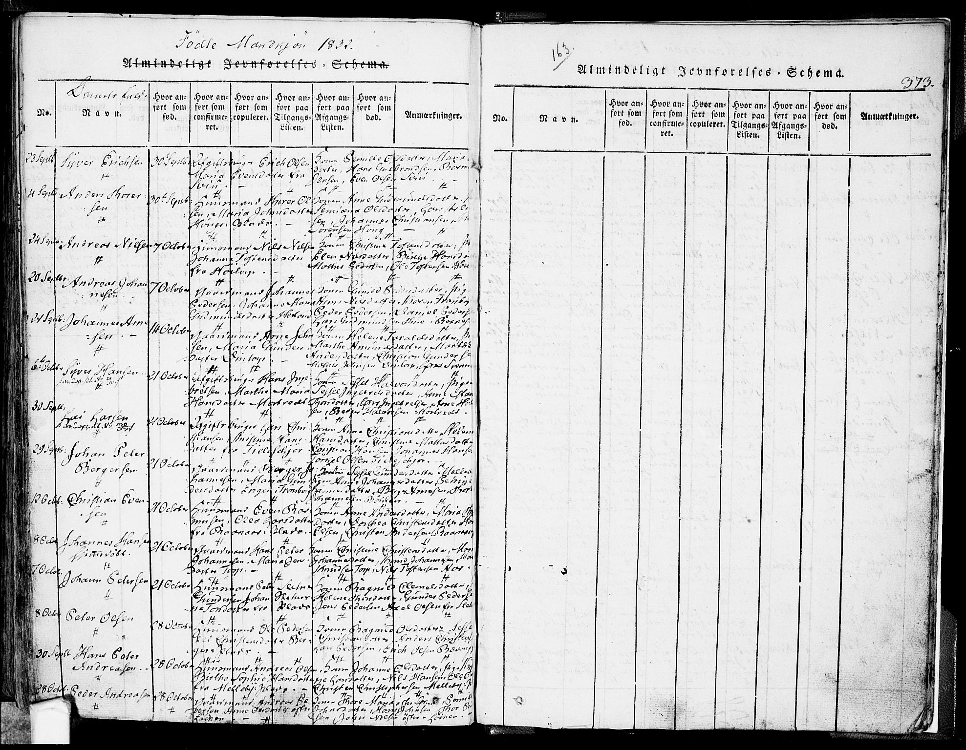 Eidsberg prestekontor Kirkebøker, SAO/A-10905/F/Fa/L0007: Parish register (official) no. I 7, 1814-1832, p. 373