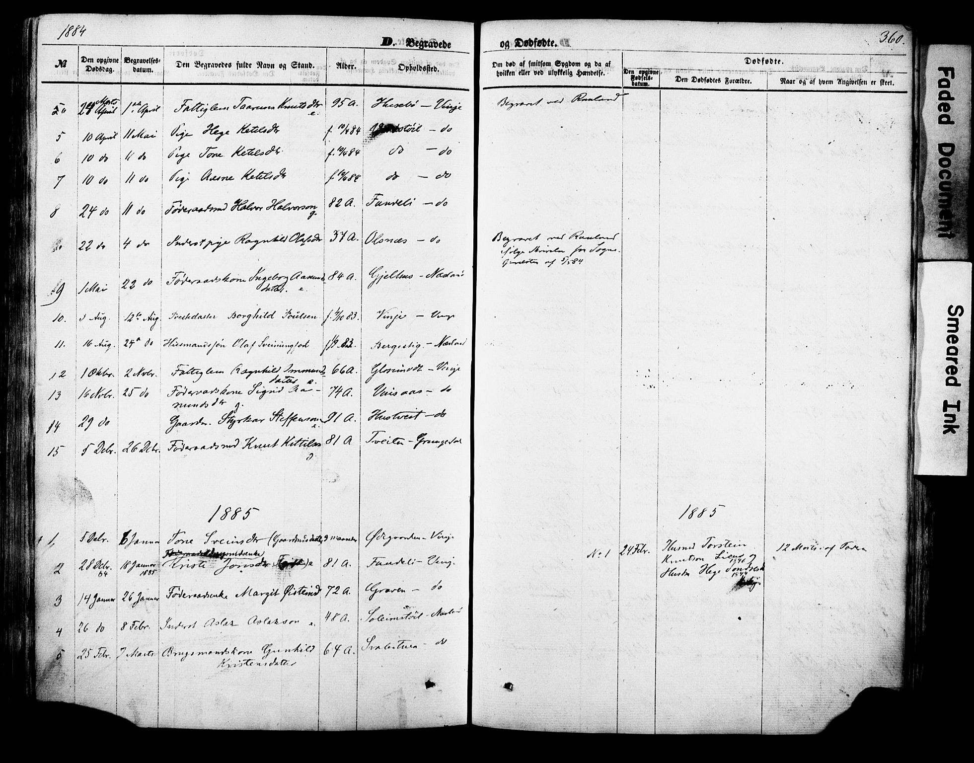Vinje kirkebøker, SAKO/A-312/F/Fa/L0005: Parish register (official) no. I 5, 1870-1886, p. 360