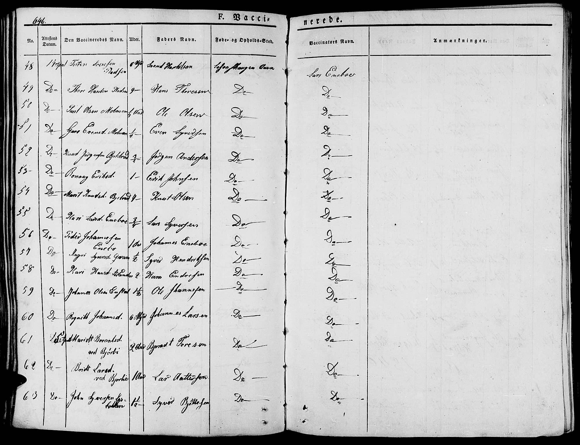 Lesja prestekontor, AV/SAH-PREST-068/H/Ha/Haa/L0005: Parish register (official) no. 5, 1830-1842, p. 646