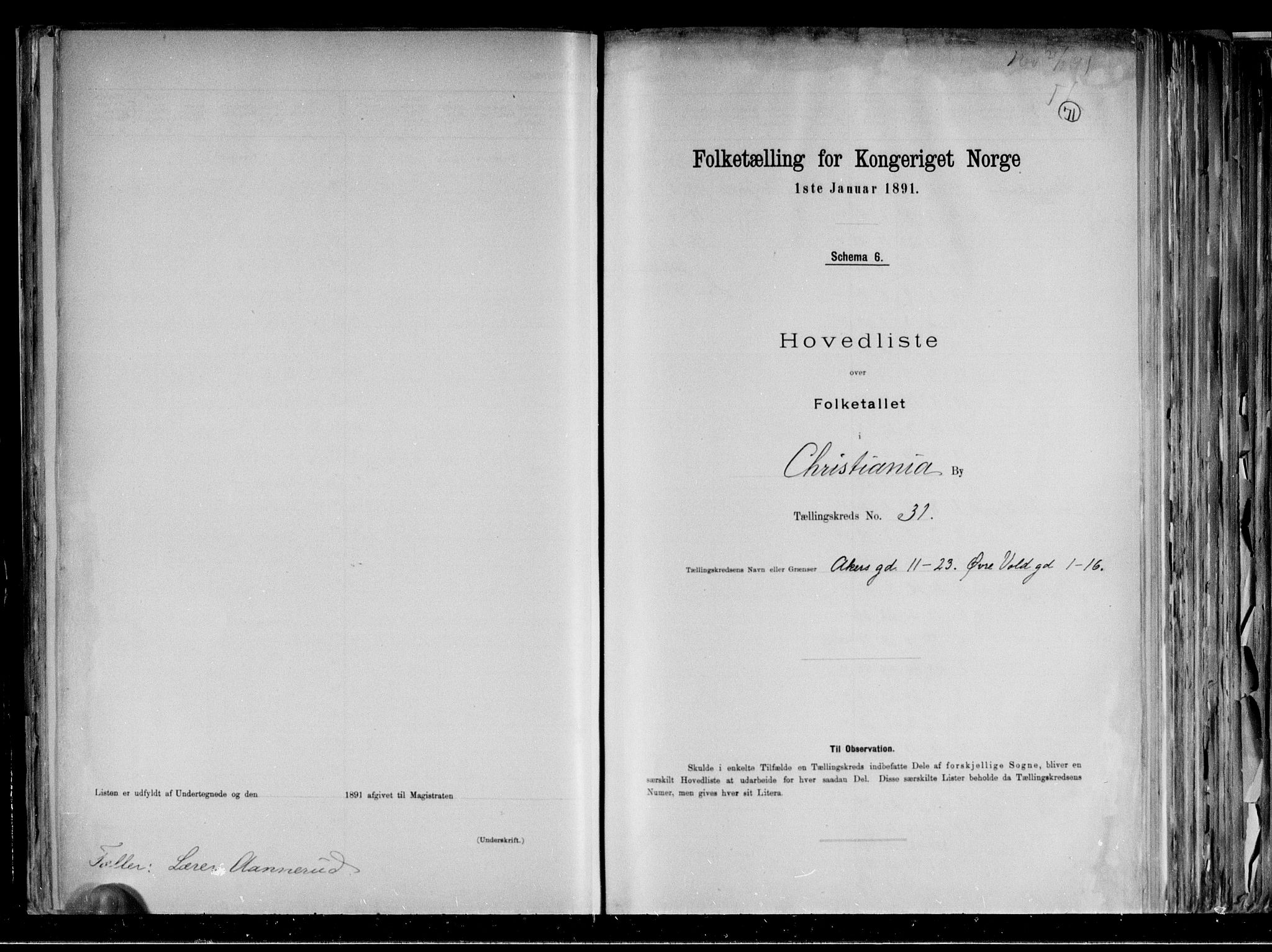 RA, 1891 census for 0301 Kristiania, 1891, p. 12957
