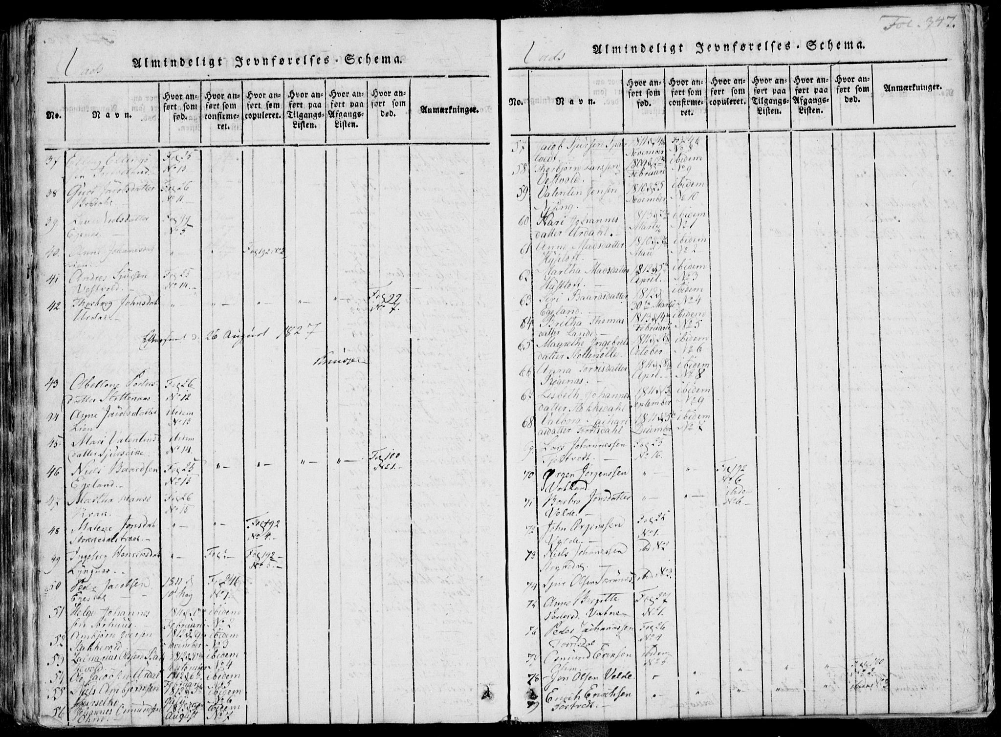 Skjold sokneprestkontor, SAST/A-101847/H/Ha/Haa/L0004: Parish register (official) no. A 4 /2, 1815-1830, p. 347