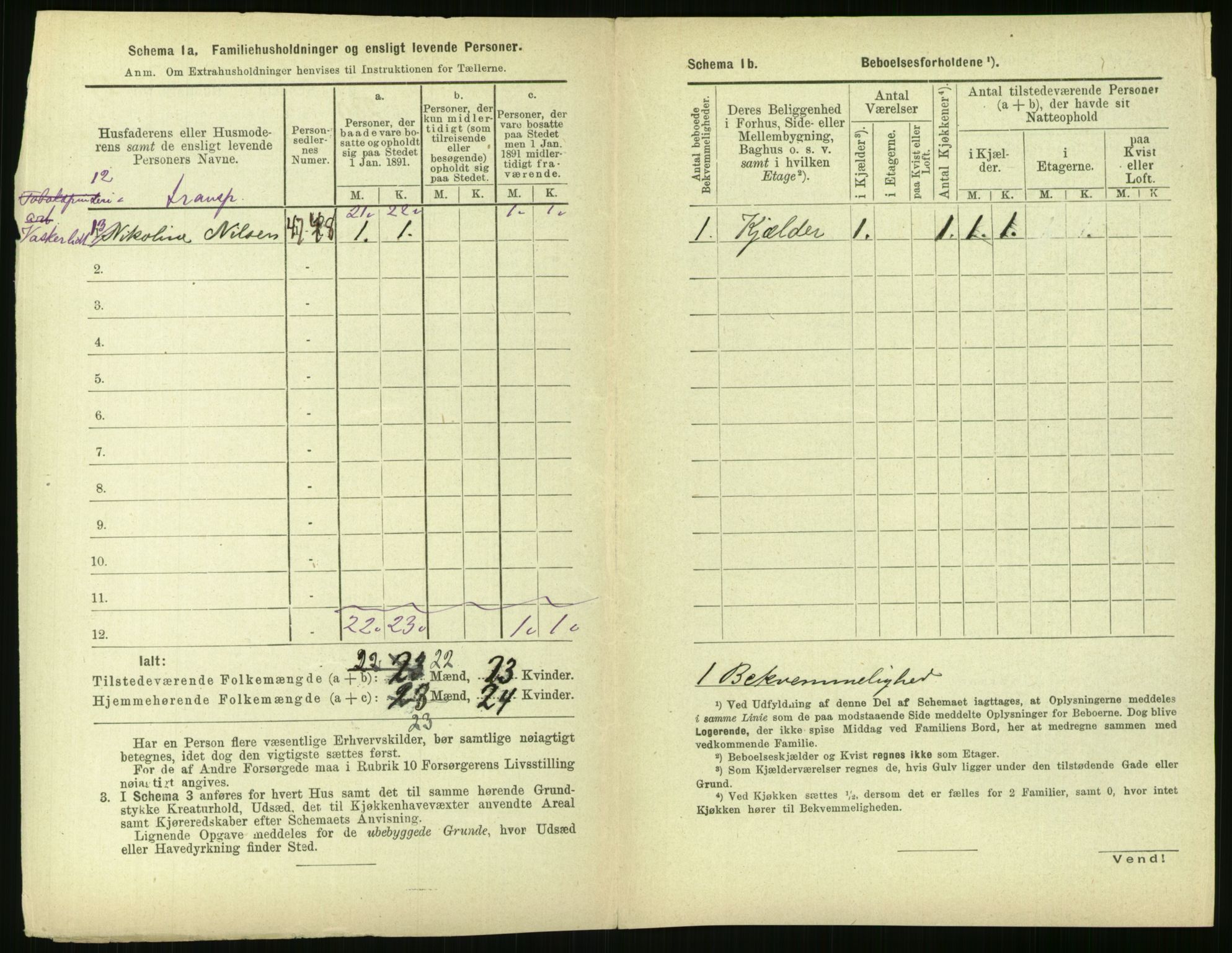 RA, 1891 census for 0301 Kristiania, 1891, p. 170014