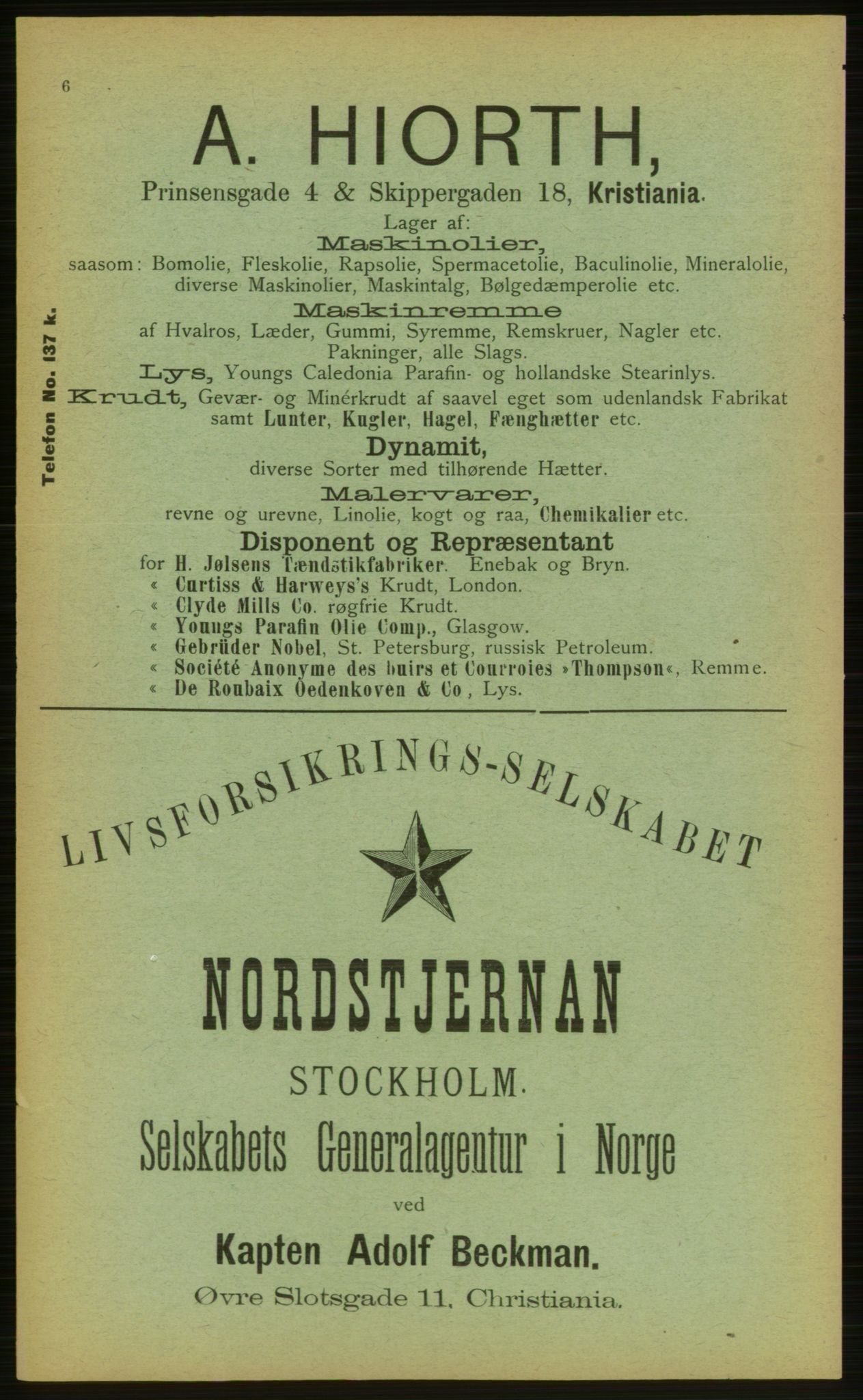 Kristiania/Oslo adressebok, PUBL/-, 1898, p. 6