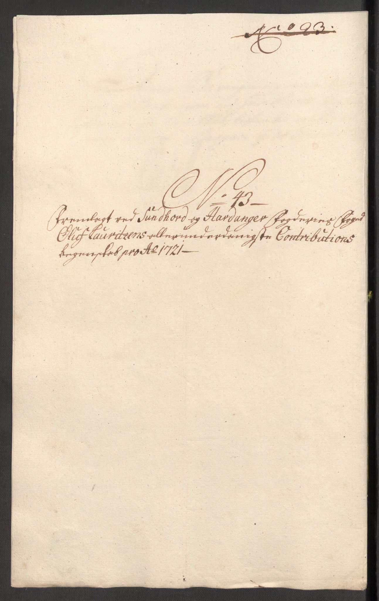Rentekammeret inntil 1814, Reviderte regnskaper, Fogderegnskap, RA/EA-4092/R48/L3000: Fogderegnskap Sunnhordland og Hardanger, 1721, p. 297