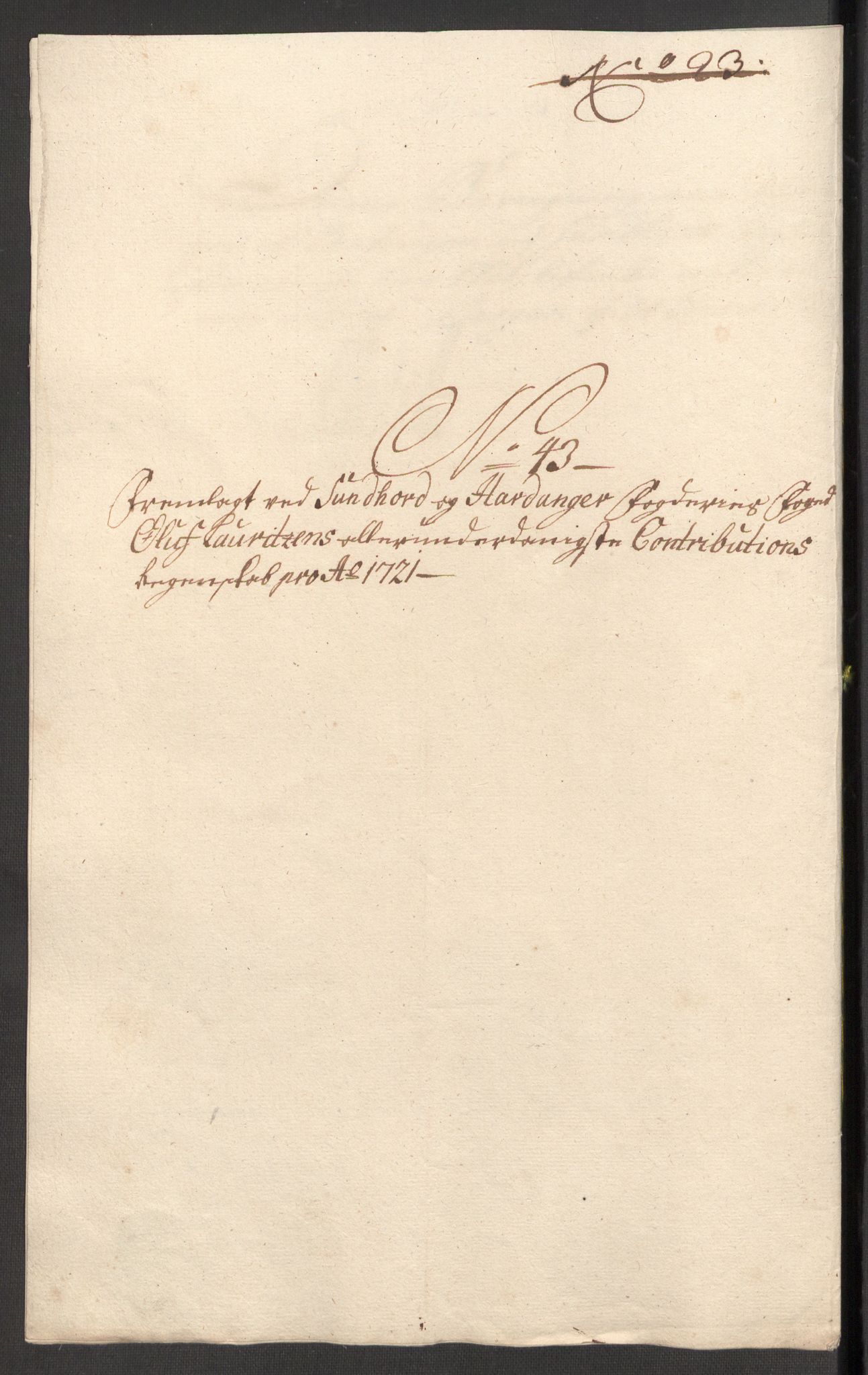 Rentekammeret inntil 1814, Reviderte regnskaper, Fogderegnskap, AV/RA-EA-4092/R48/L3000: Fogderegnskap Sunnhordland og Hardanger, 1721, p. 297