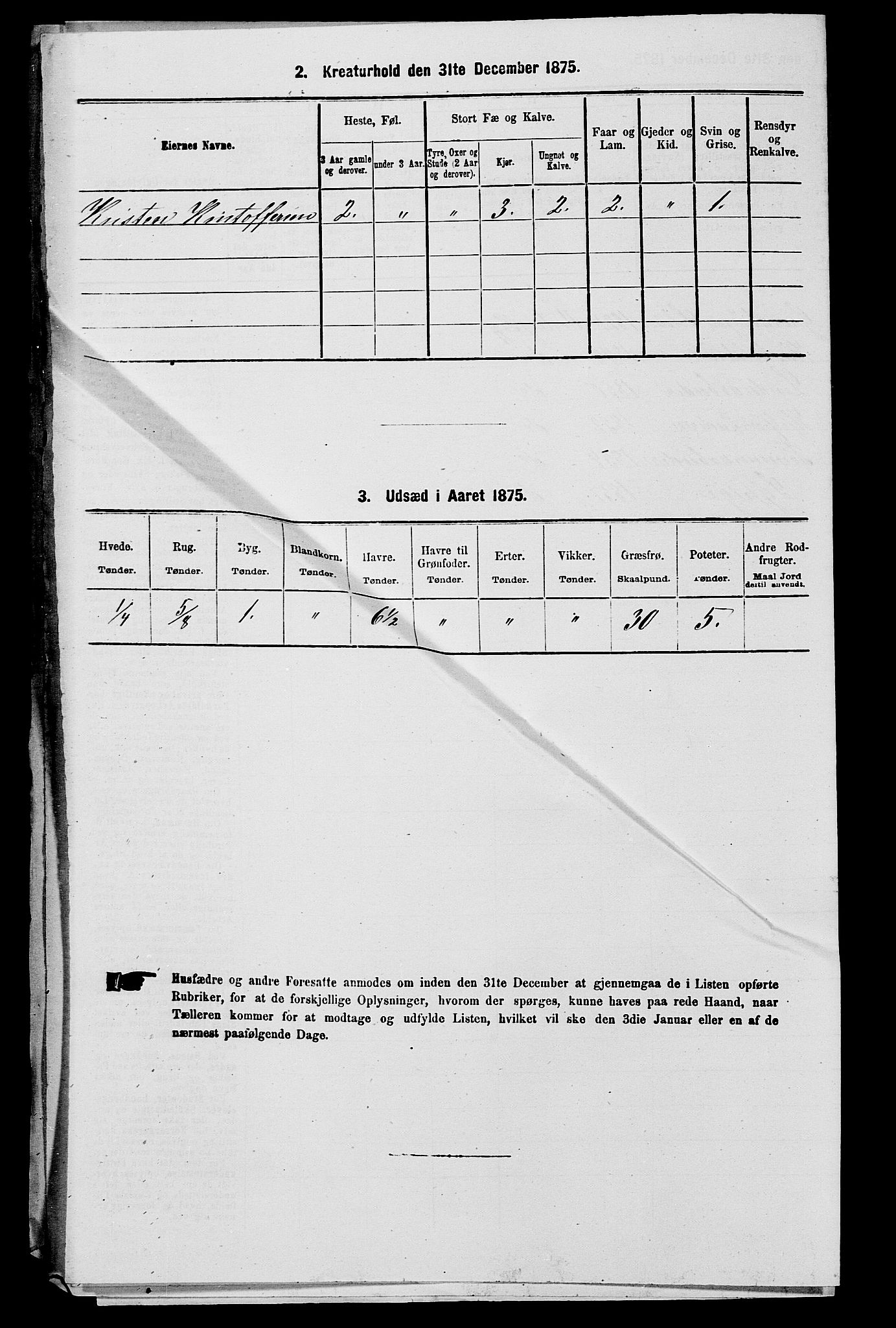 RA, 1875 census for 0114P Varteig, 1875, p. 182