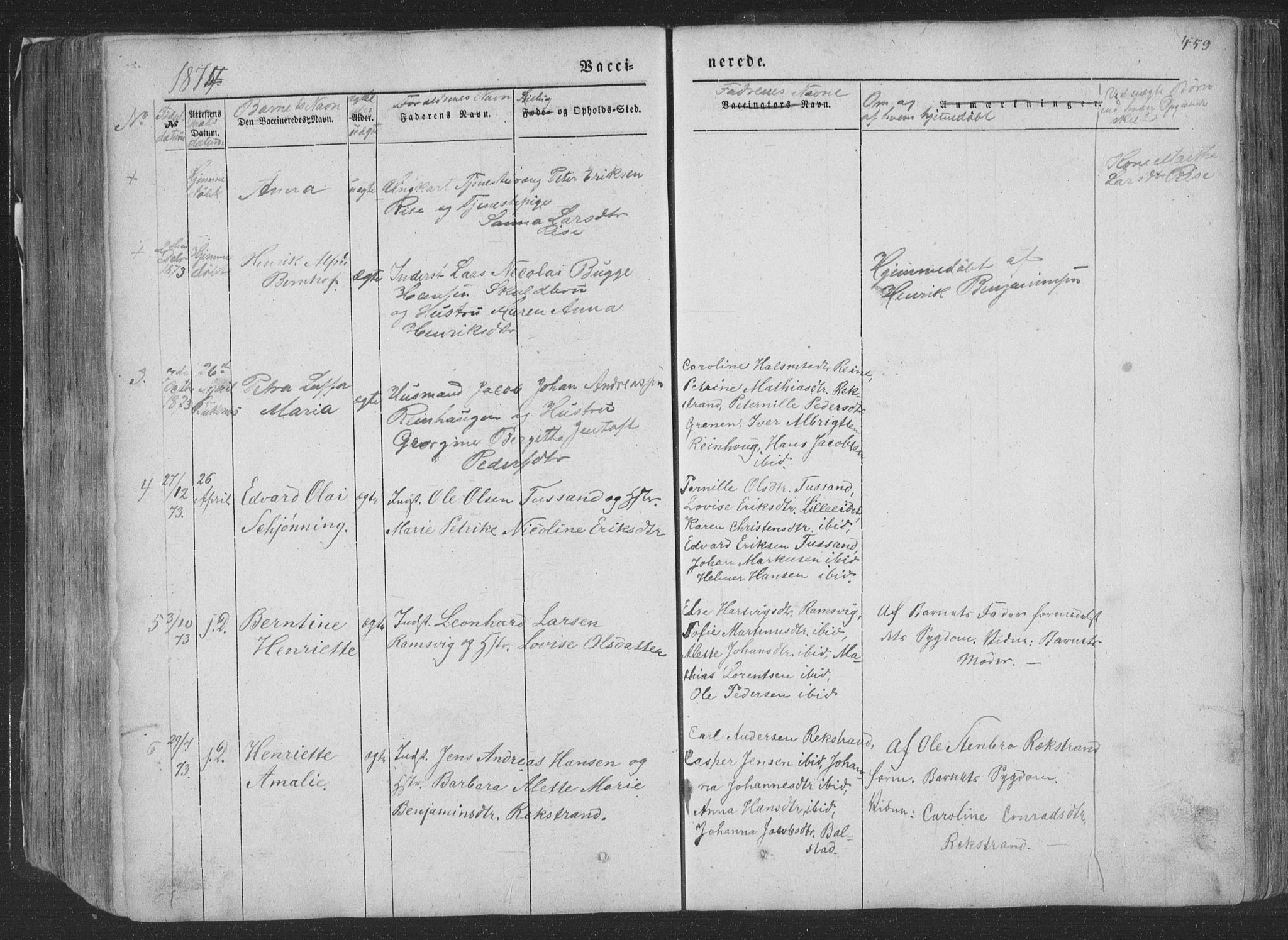 Ministerialprotokoller, klokkerbøker og fødselsregistre - Nordland, AV/SAT-A-1459/881/L1165: Parish register (copy) no. 881C02, 1854-1876, p. 459