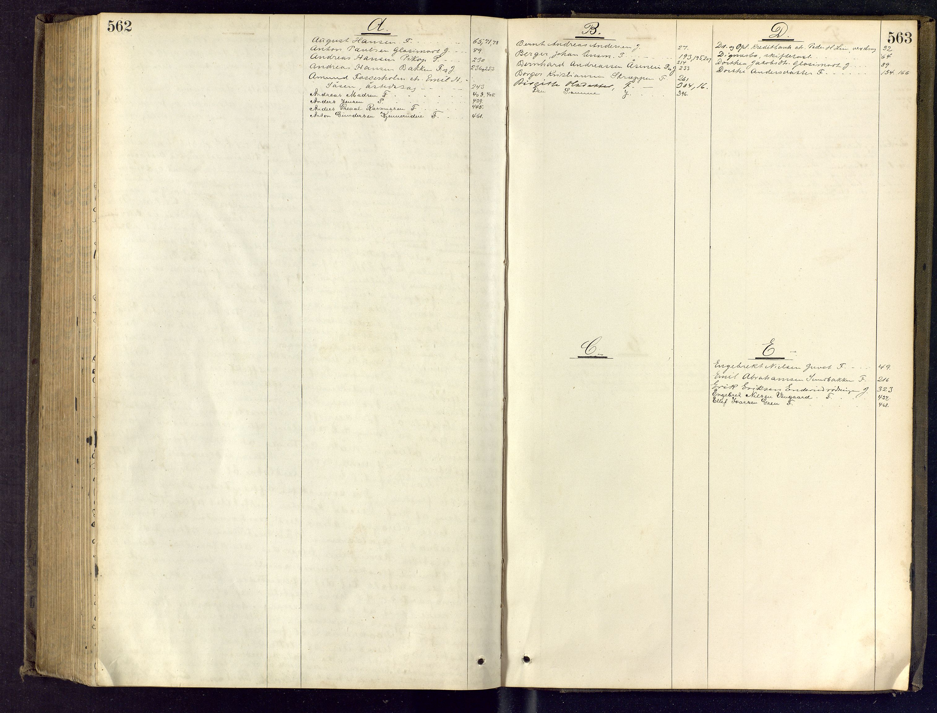 Eiker, Modum og Sigdal sorenskriveri, SAKO/A-123/F/Fc/L0020: Ekstrarettsprotokoll - sorenskriveriet, 1883-1887, p. 562-563