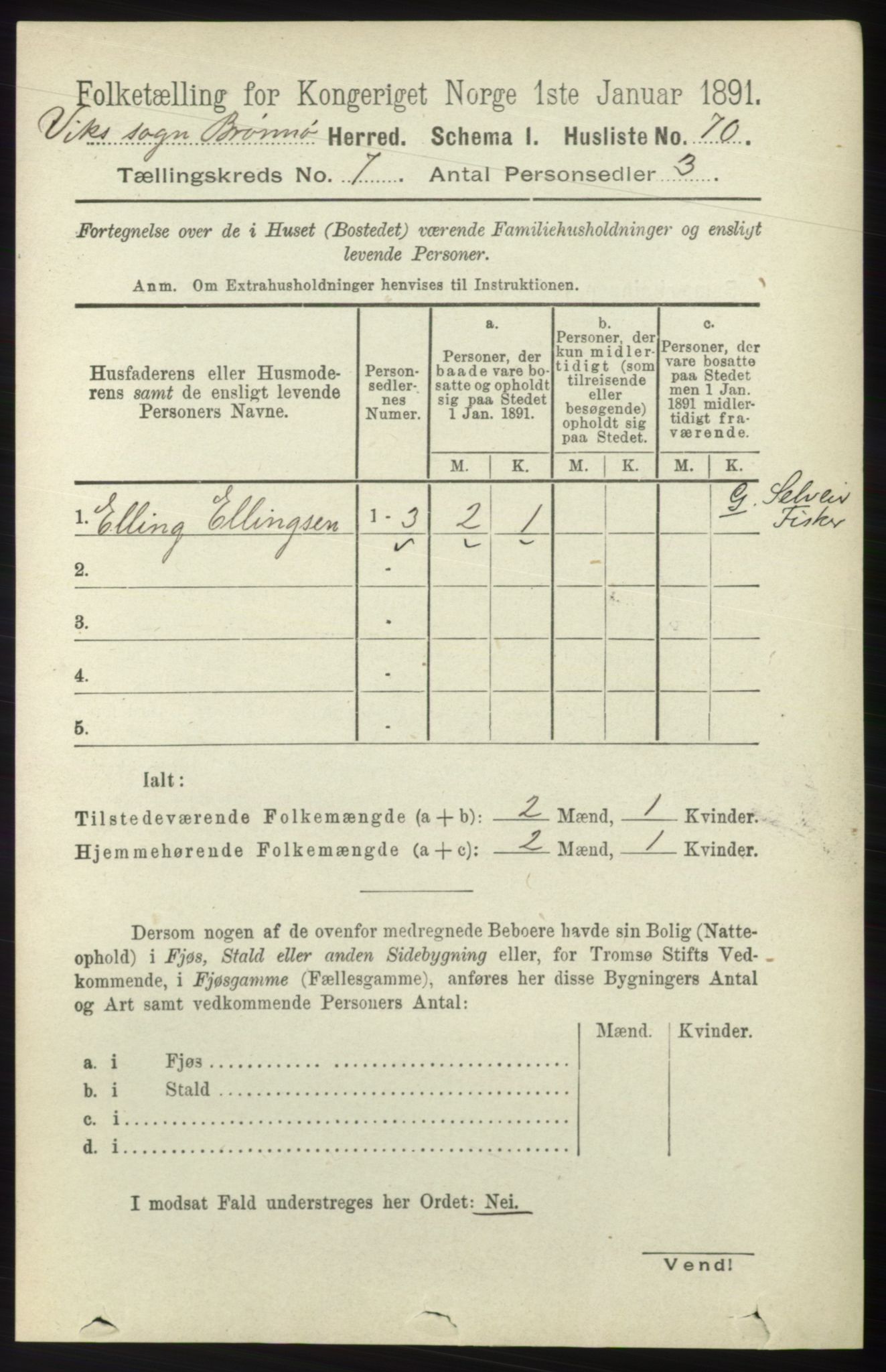 RA, 1891 census for 1814 Brønnøy, 1891, p. 3744