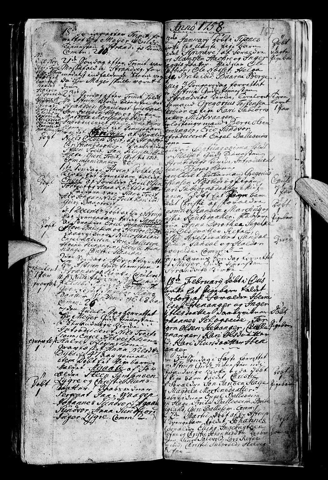 Os sokneprestembete, SAB/A-99929: Parish register (official) no. A 5, 1669-1760, p. 167