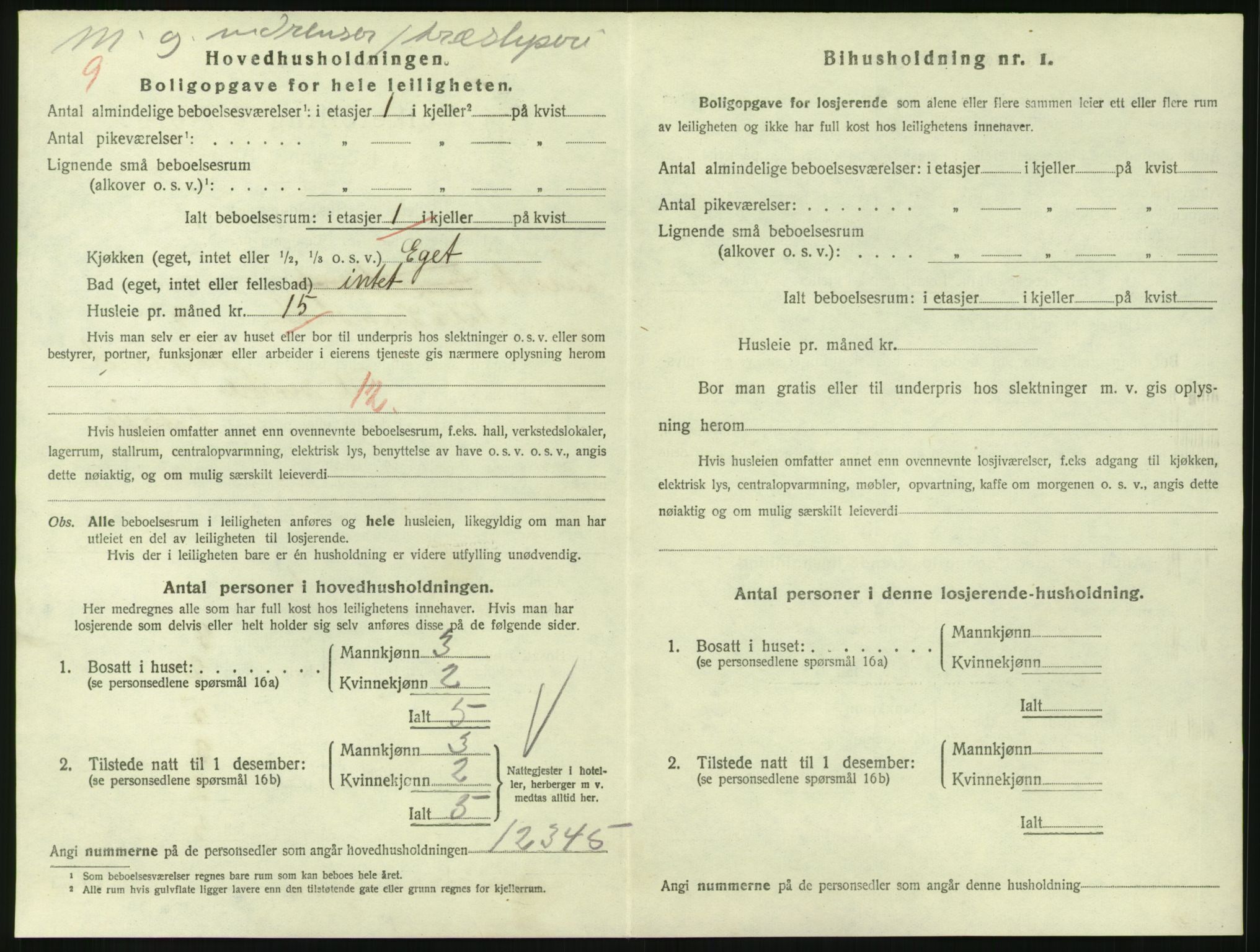 SAKO, 1920 census for Larvik, 1920, p. 3837