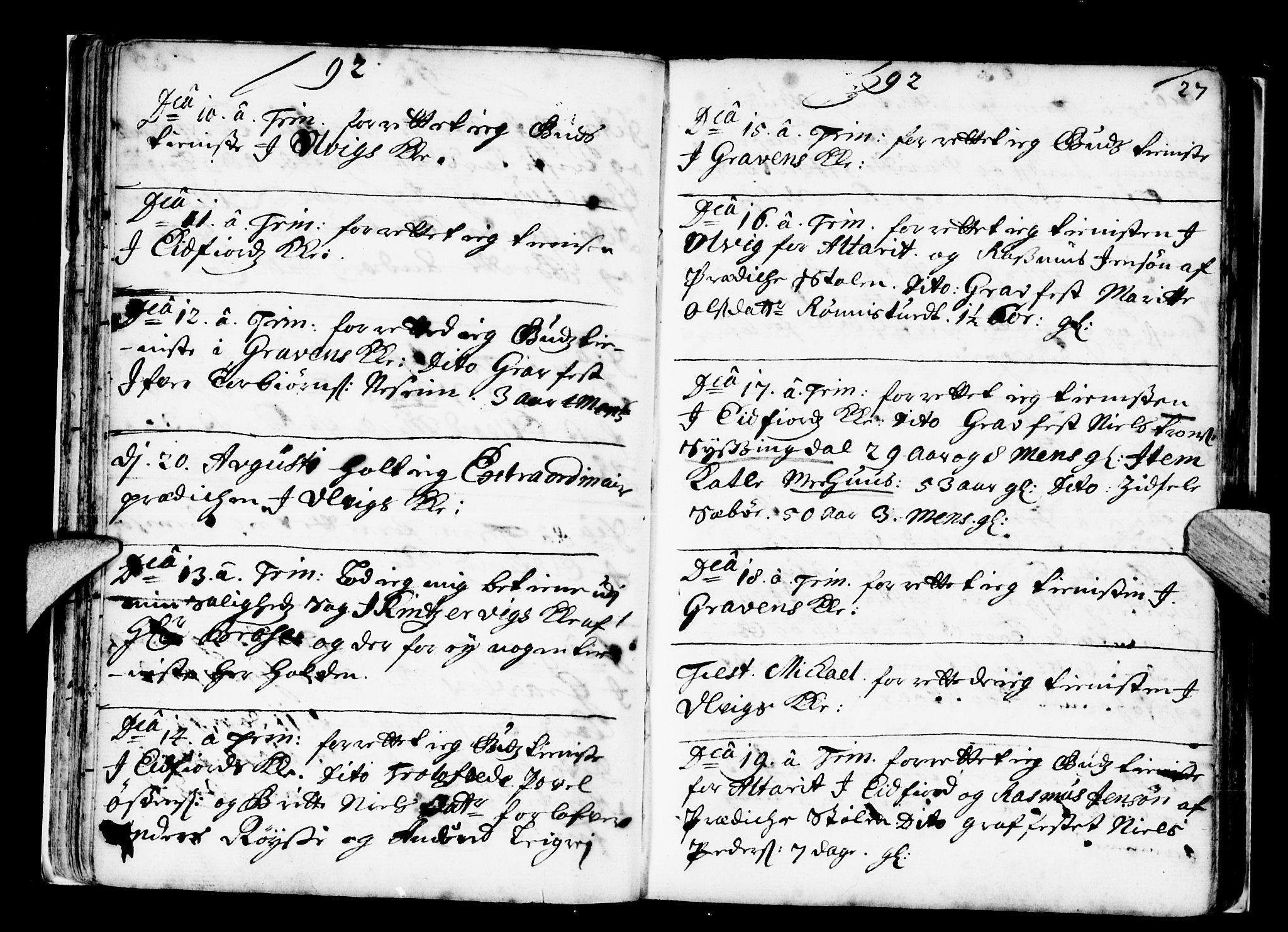 Ulvik sokneprestembete, AV/SAB-A-78801/H/Haa: Parish register (official) no. A 2, 1689-1706, p. 27
