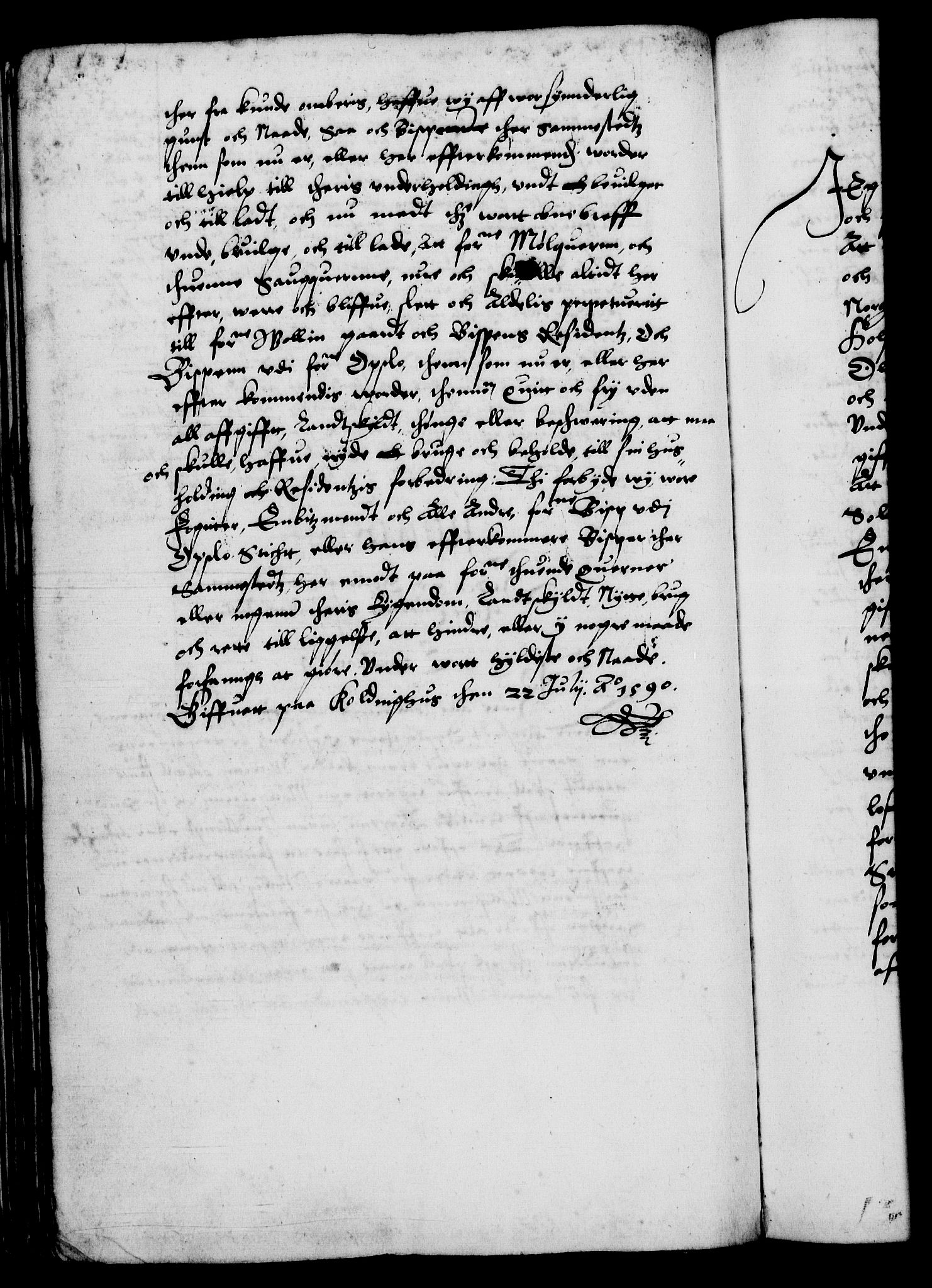 Danske Kanselli 1572-1799, RA/EA-3023/F/Fc/Fca/Fcaa/L0002: Norske registre (mikrofilm), 1588-1596, p. 82b