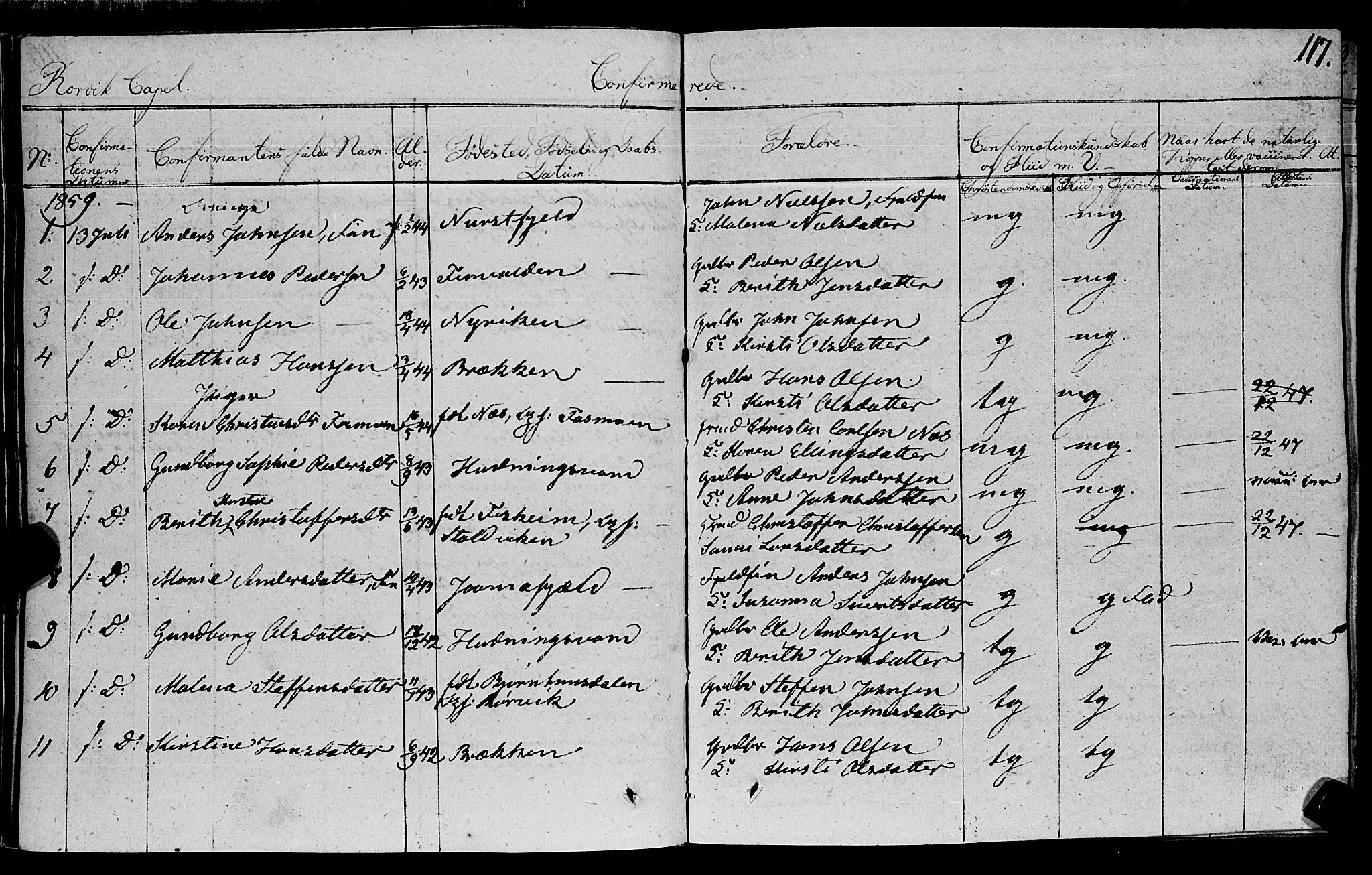 Ministerialprotokoller, klokkerbøker og fødselsregistre - Nord-Trøndelag, SAT/A-1458/762/L0538: Parish register (official) no. 762A02 /1, 1833-1879, p. 117