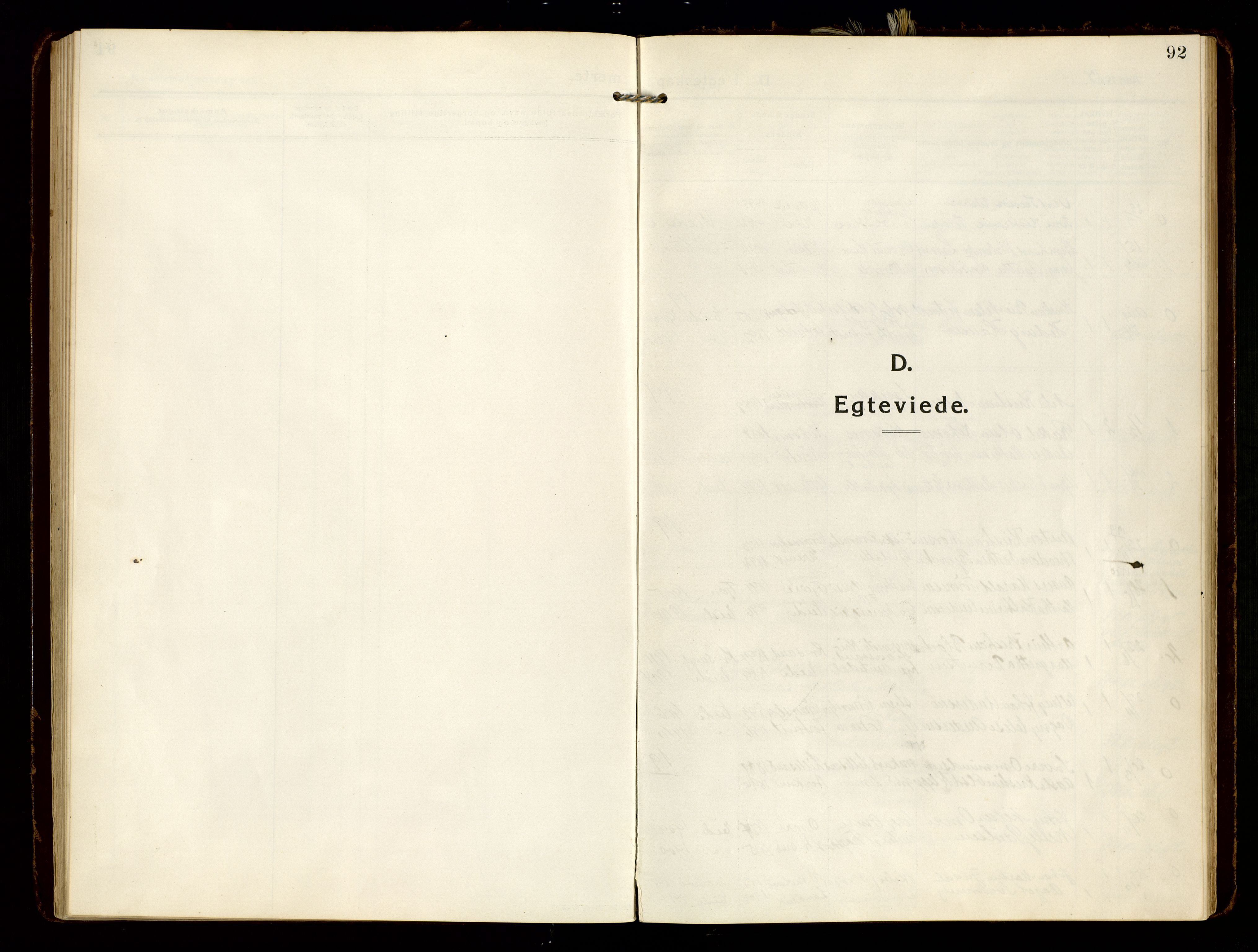 Hommedal sokneprestkontor, SAK/1111-0023/F/Fa/Faa/L0004: Parish register (official) no. A 4, 1916-1945, p. 92