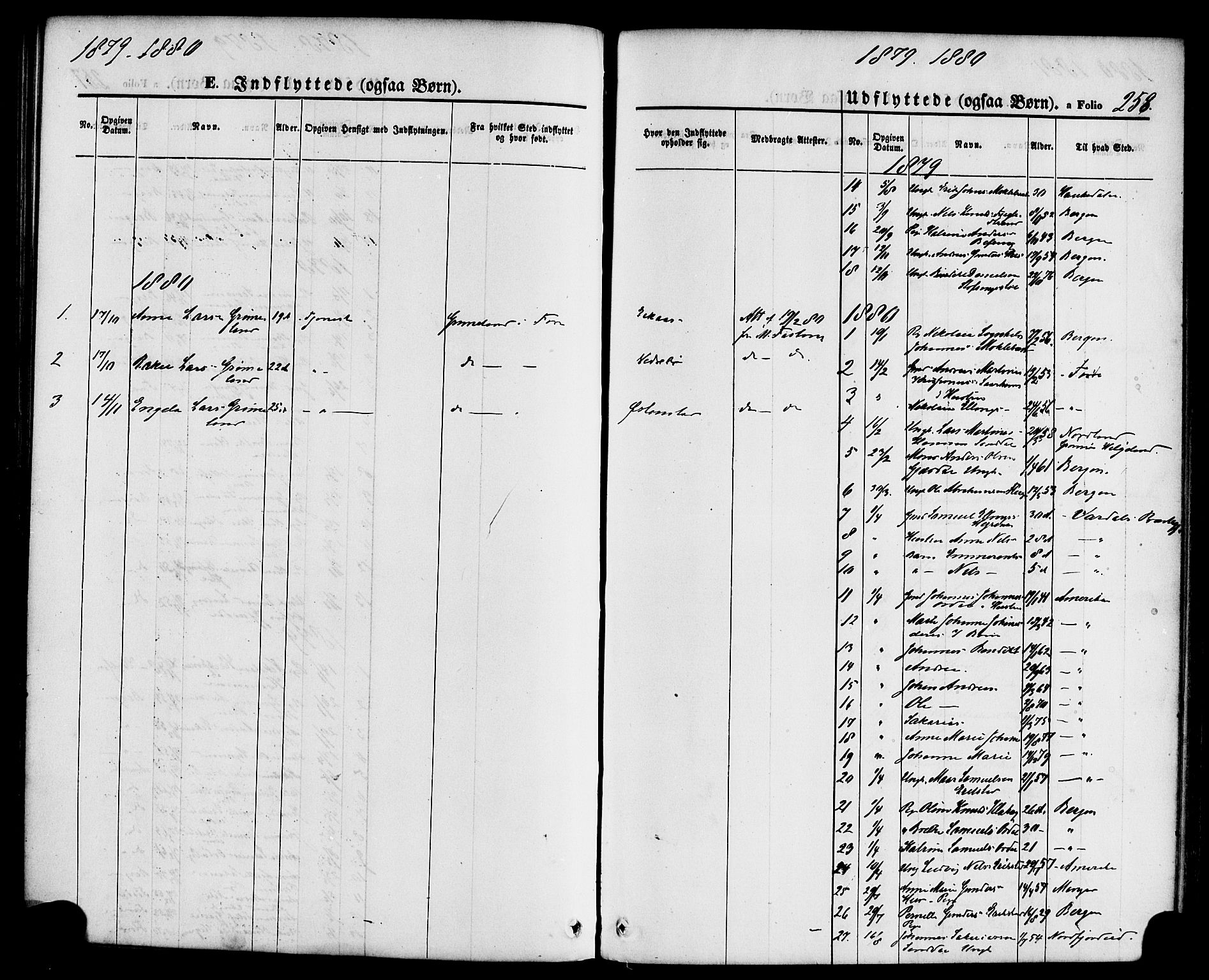 Jølster sokneprestembete, SAB/A-80701/H/Haa/Haaa/L0011: Parish register (official) no. A 11, 1866-1881, p. 258