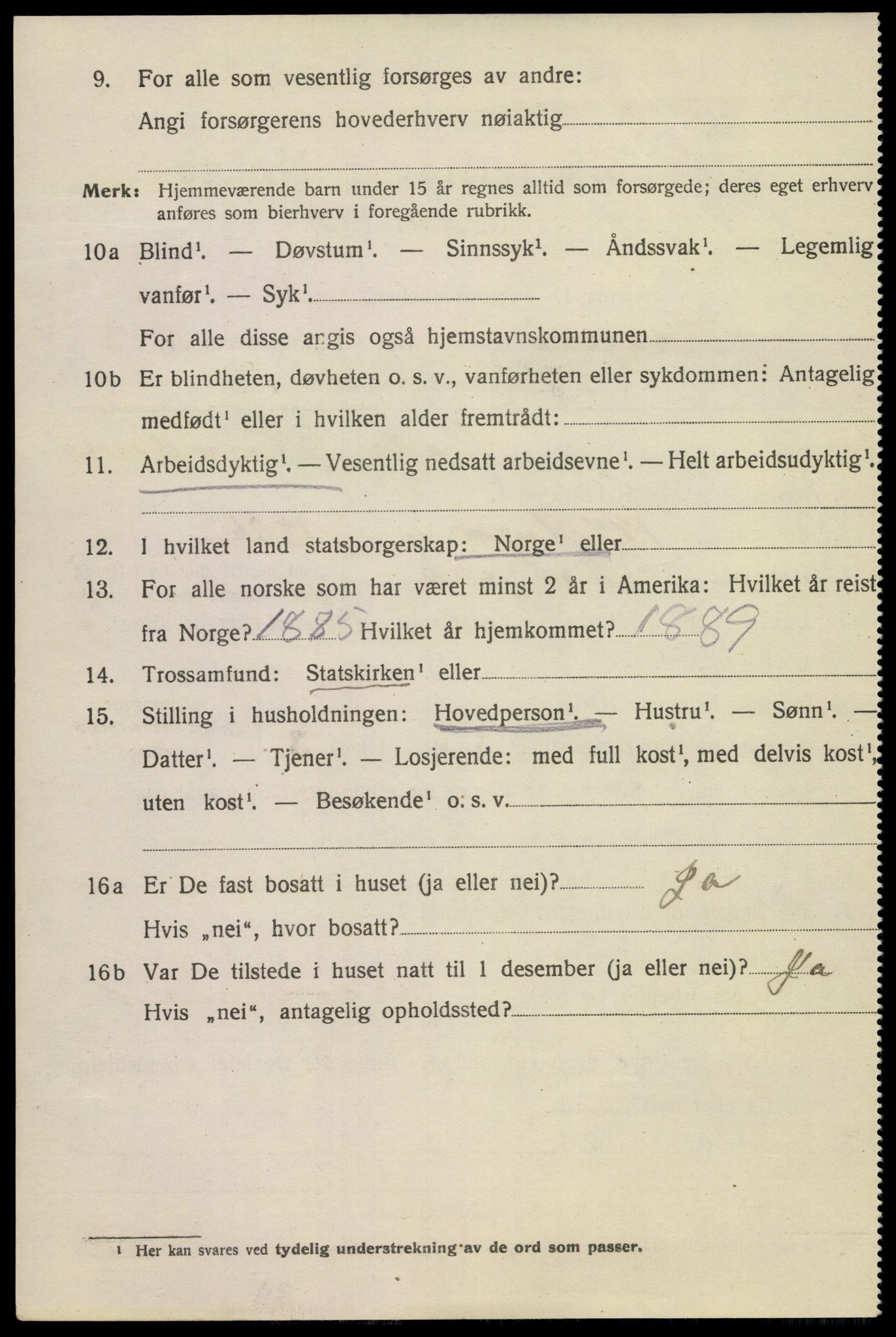 SAKO, 1920 census for Kragerø, 1920, p. 7262