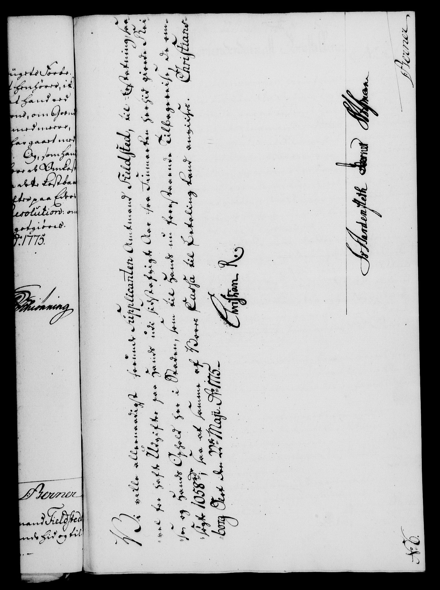 Rentekammeret, Kammerkanselliet, RA/EA-3111/G/Gf/Gfa/L0057: Norsk relasjons- og resolusjonsprotokoll (merket RK 52.57), 1775, p. 89