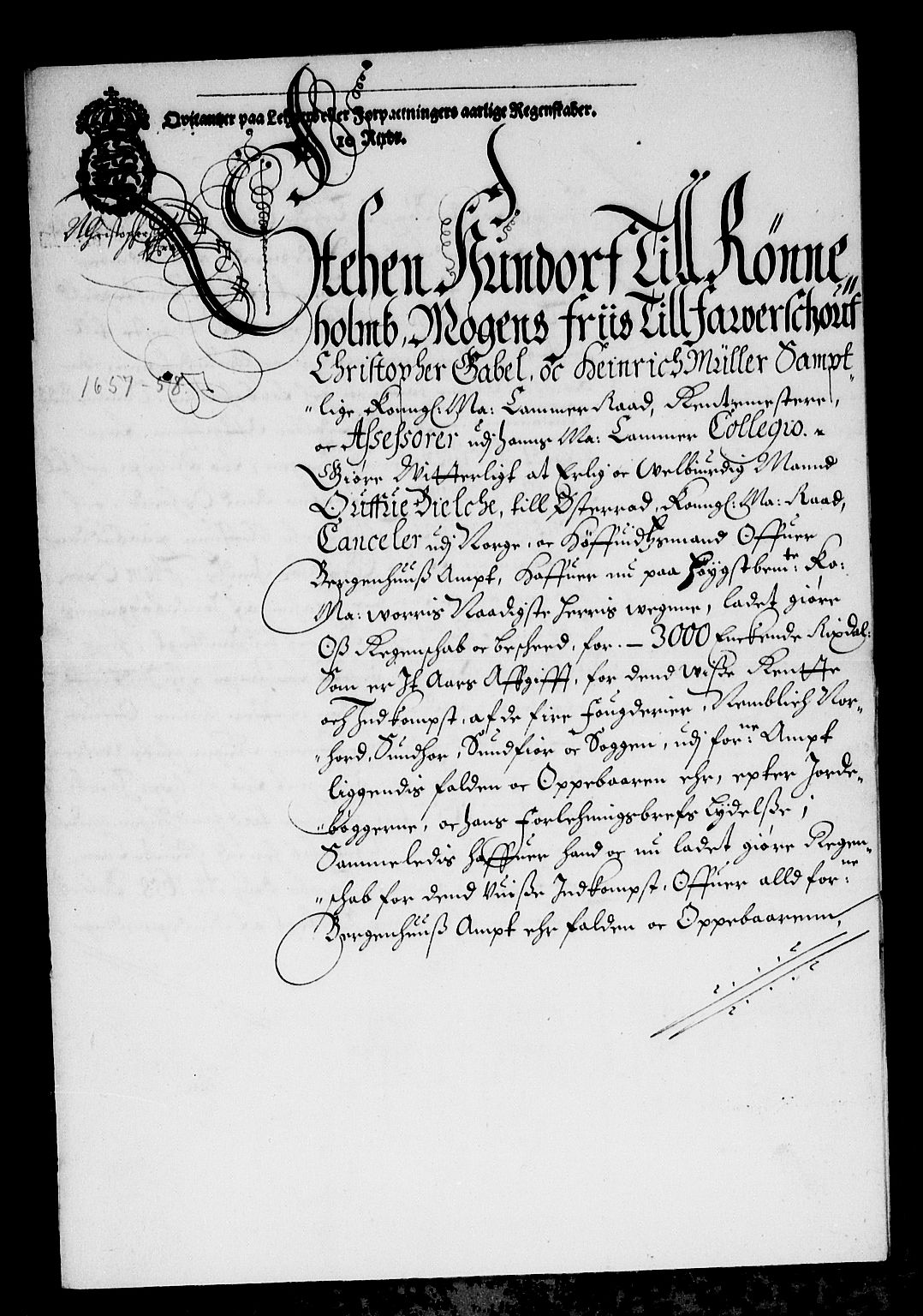 Rentekammeret inntil 1814, Reviderte regnskaper, Stiftamtstueregnskaper, Bergen stiftamt, AV/RA-EA-6043/R/Rc/L0019: Bergen stiftamt, 1665-1666