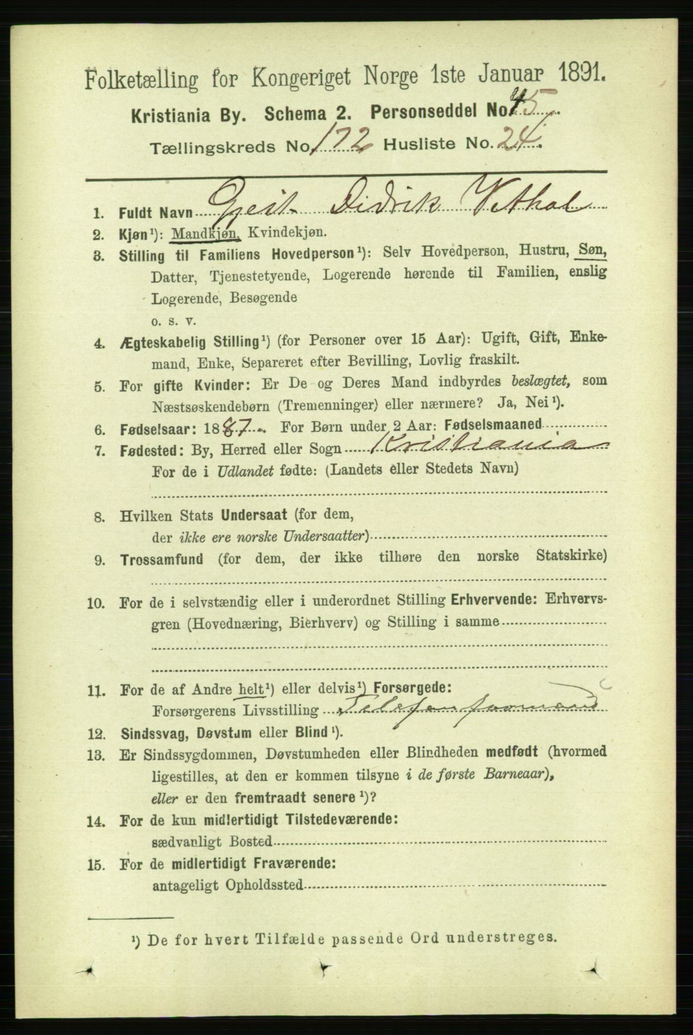 RA, 1891 census for 0301 Kristiania, 1891, p. 102680