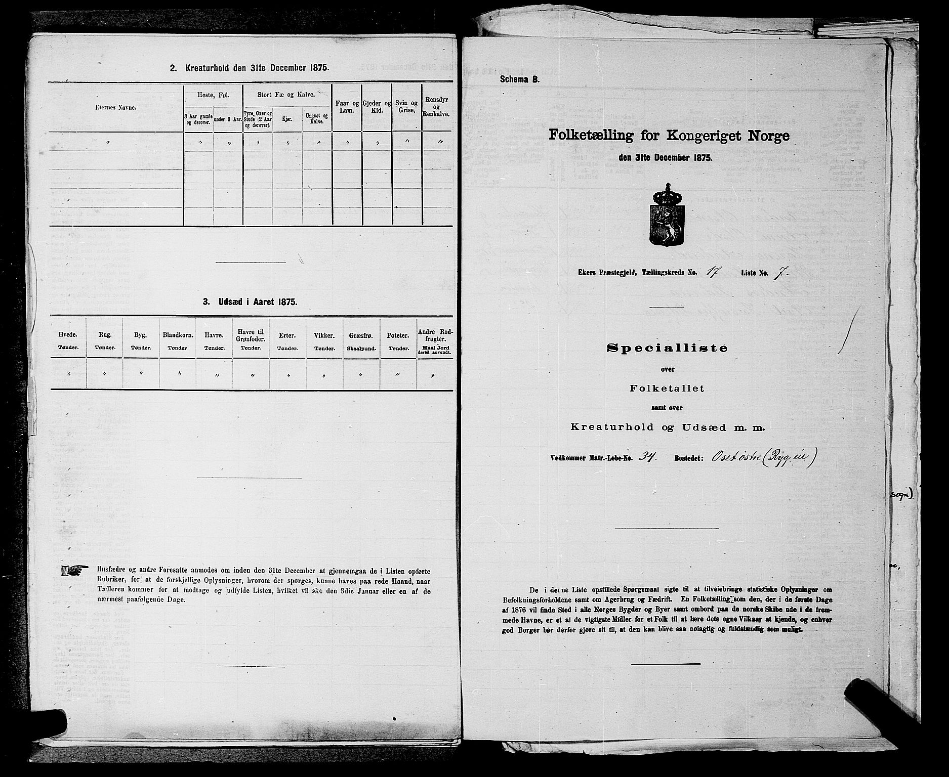 SAKO, 1875 census for 0624P Eiker, 1875, p. 3150