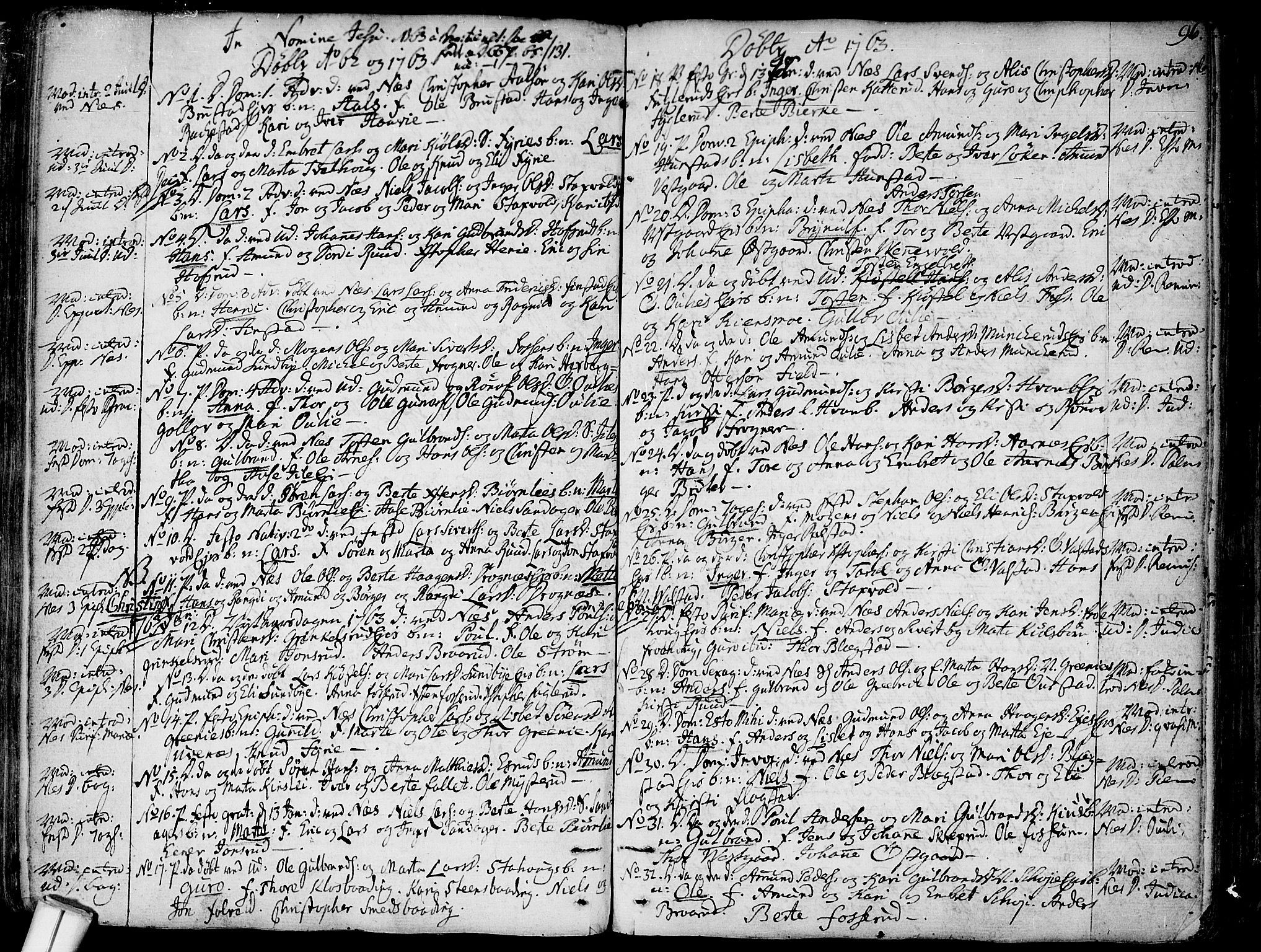 Nes prestekontor Kirkebøker, SAO/A-10410/F/Fa/L0003: Parish register (official) no. I 3, 1734-1781, p. 96