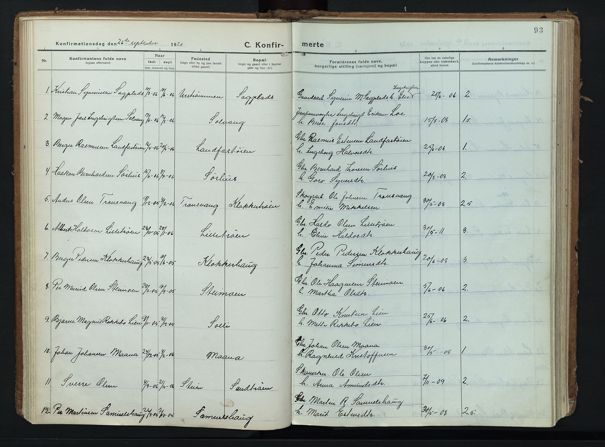 Alvdal prestekontor, AV/SAH-PREST-060/H/Ha/Haa/L0006: Parish register (official) no. 6, 1920-1937, p. 93