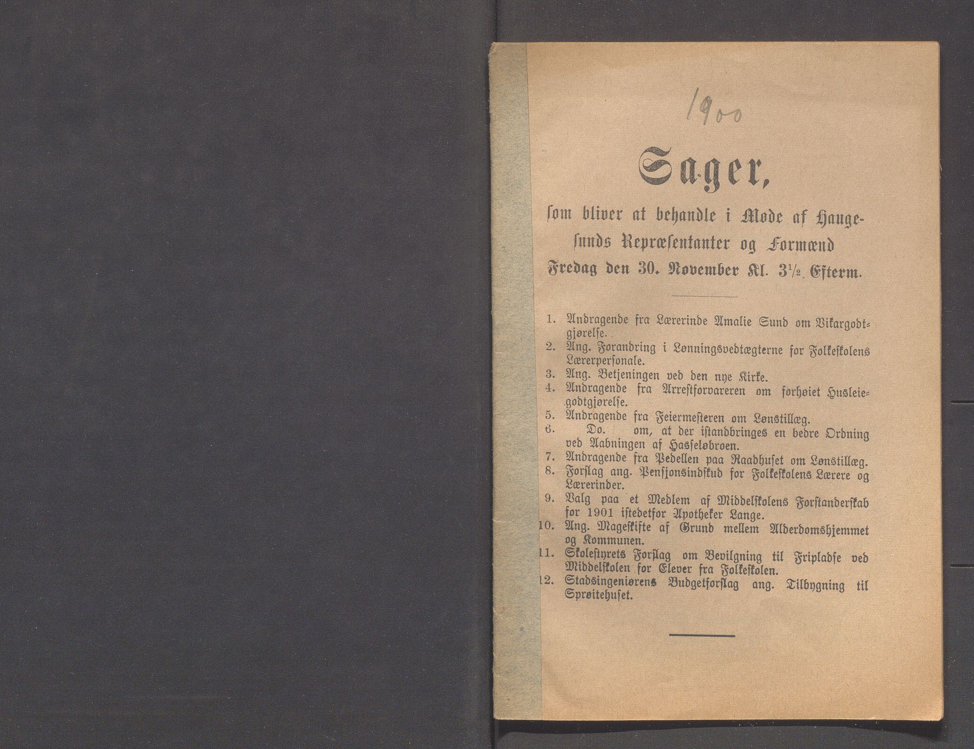 Haugesund kommune - Formannskapet og Bystyret, IKAR/A-740/A/Abb/L0001: Bystyreforhandlinger, 1889-1907, p. 284