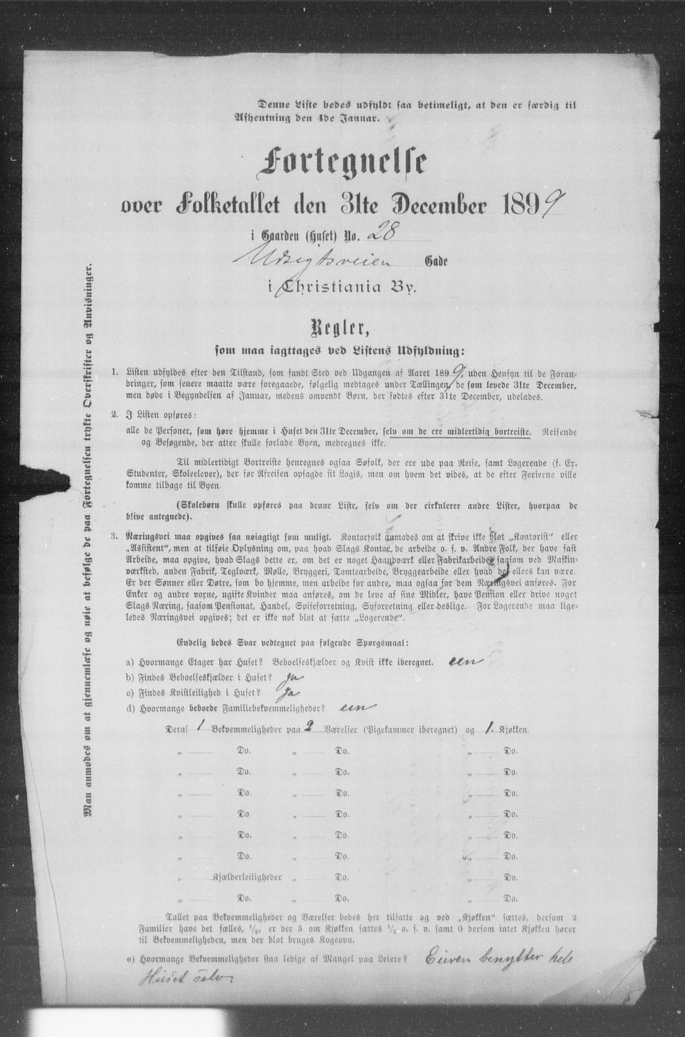 OBA, Municipal Census 1899 for Kristiania, 1899, p. 15718