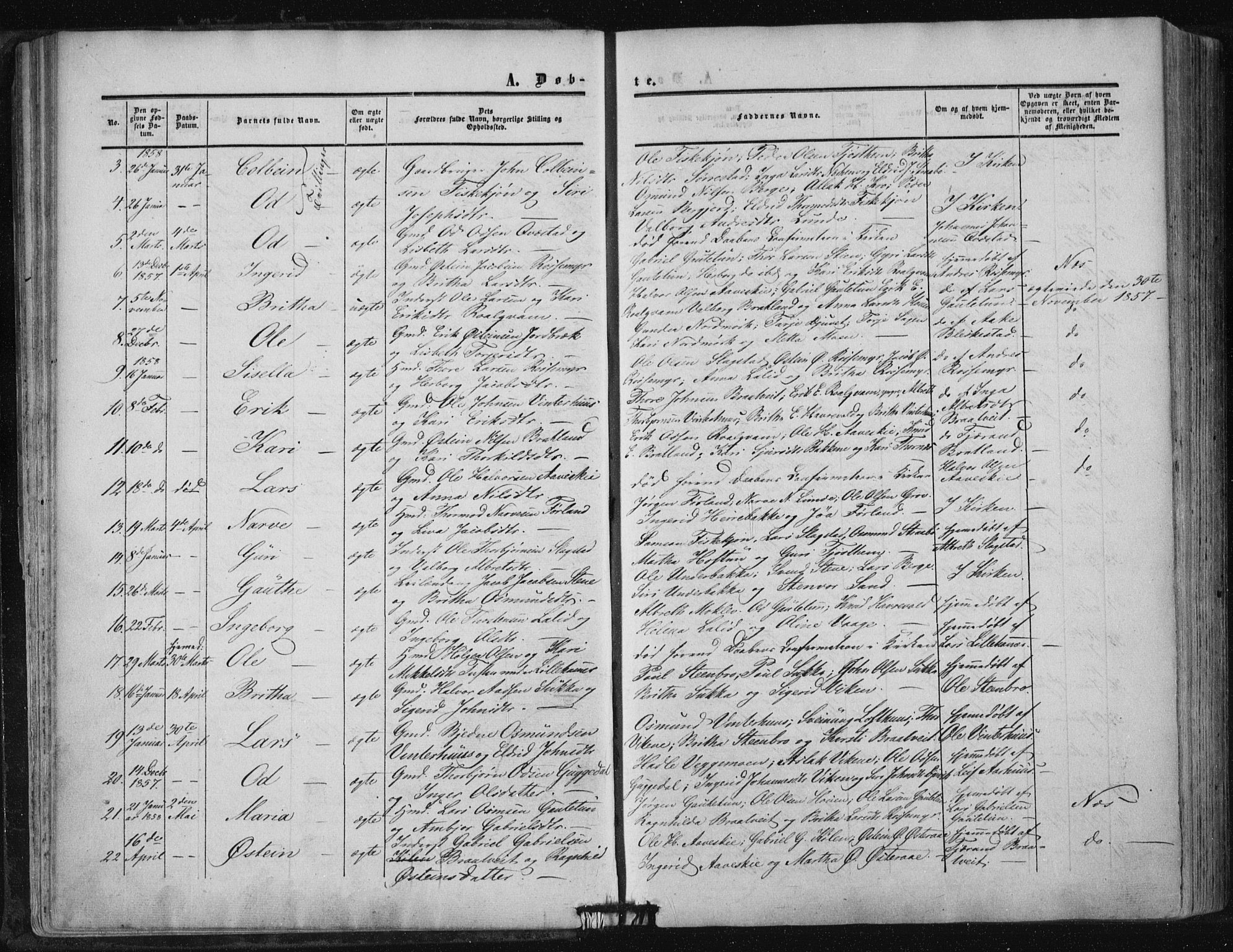 Suldal sokneprestkontor, AV/SAST-A-101845/01/IV/L0009: Parish register (official) no. A 9, 1854-1868