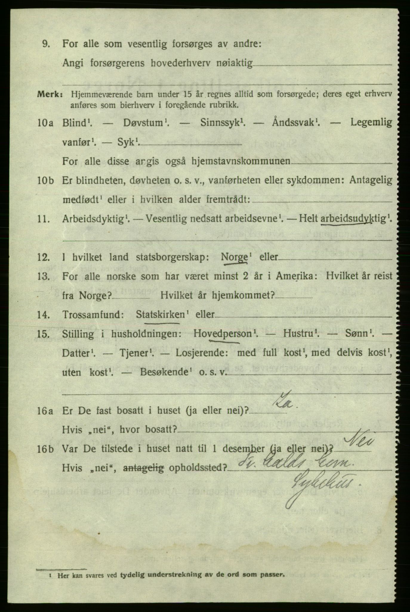 SAO, 1920 census for Fredrikshald, 1920, p. 18978