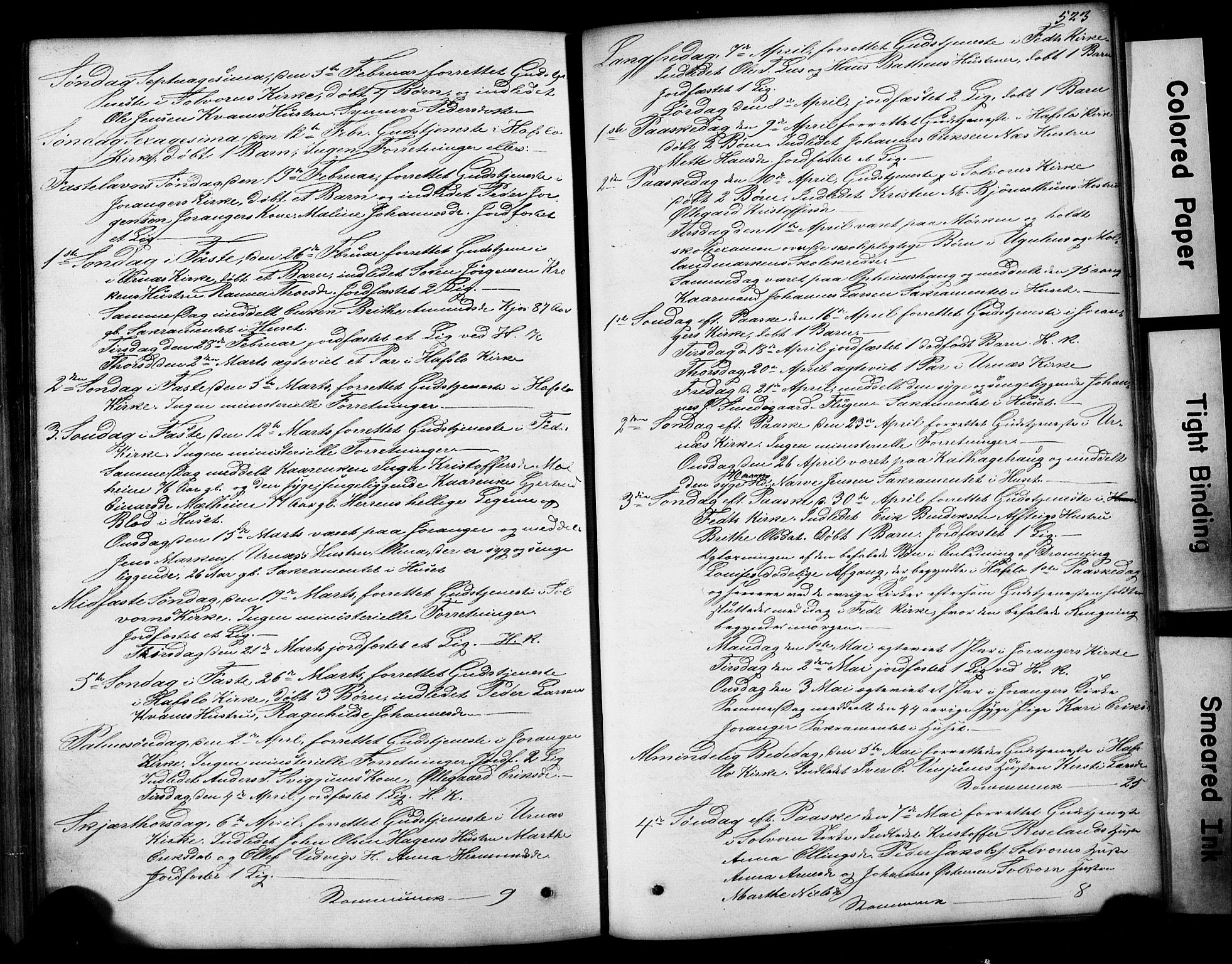 Hafslo sokneprestembete, AV/SAB-A-80301/H/Hab/Haba/L0001: Parish register (copy) no. A 1, 1866-1908, p. 523