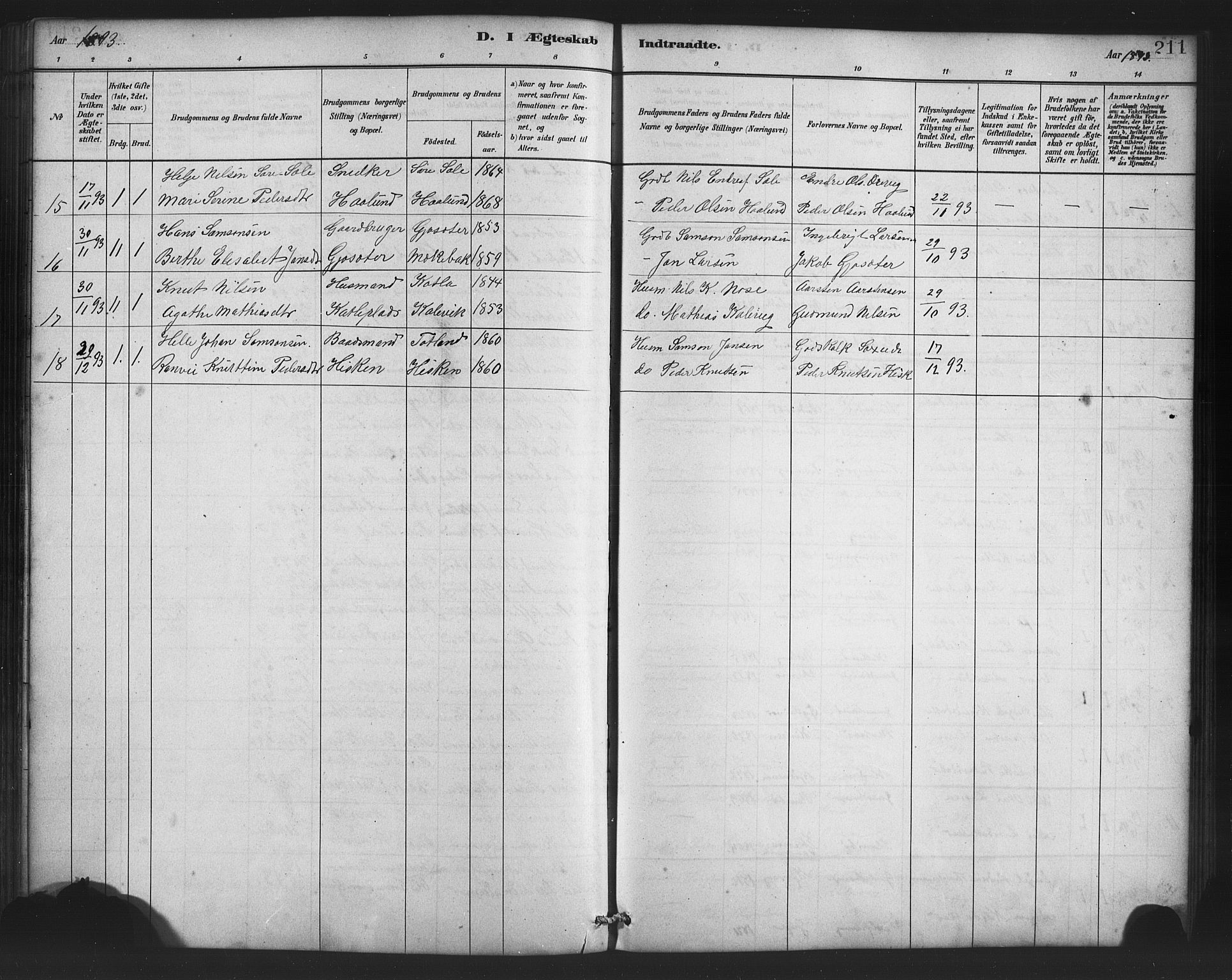 Finnås sokneprestembete, AV/SAB-A-99925/H/Ha/Haa/Haac/L0001: Parish register (official) no. C 1, 1881-1894, p. 211