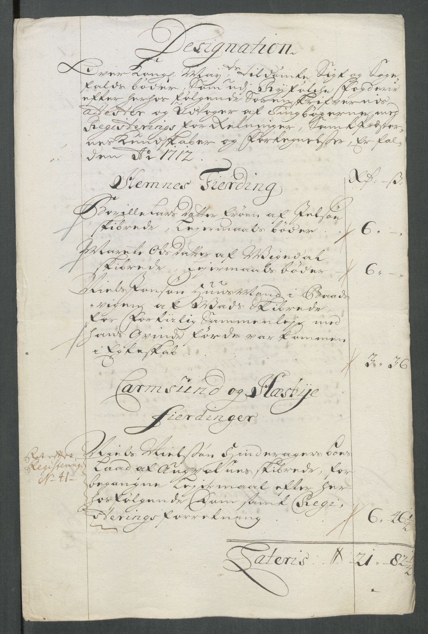 Rentekammeret inntil 1814, Reviderte regnskaper, Fogderegnskap, RA/EA-4092/R47/L2865: Fogderegnskap Ryfylke, 1712, p. 220