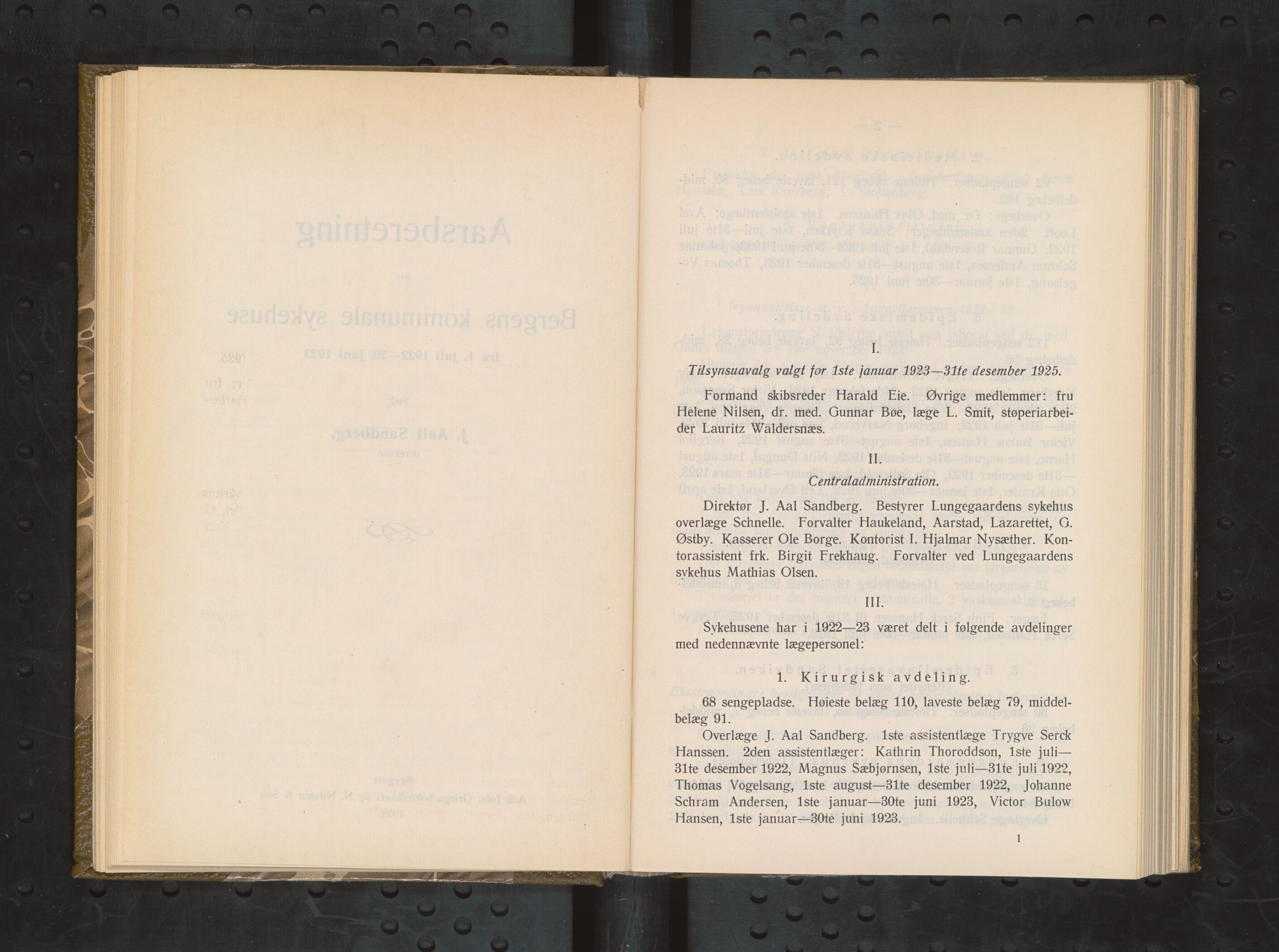 Haukeland Sykehus, Direktøren, BBA/A-2050.04/Æa/L0003: Årsberetninger 1921-1929, 1921-1929, p. 20