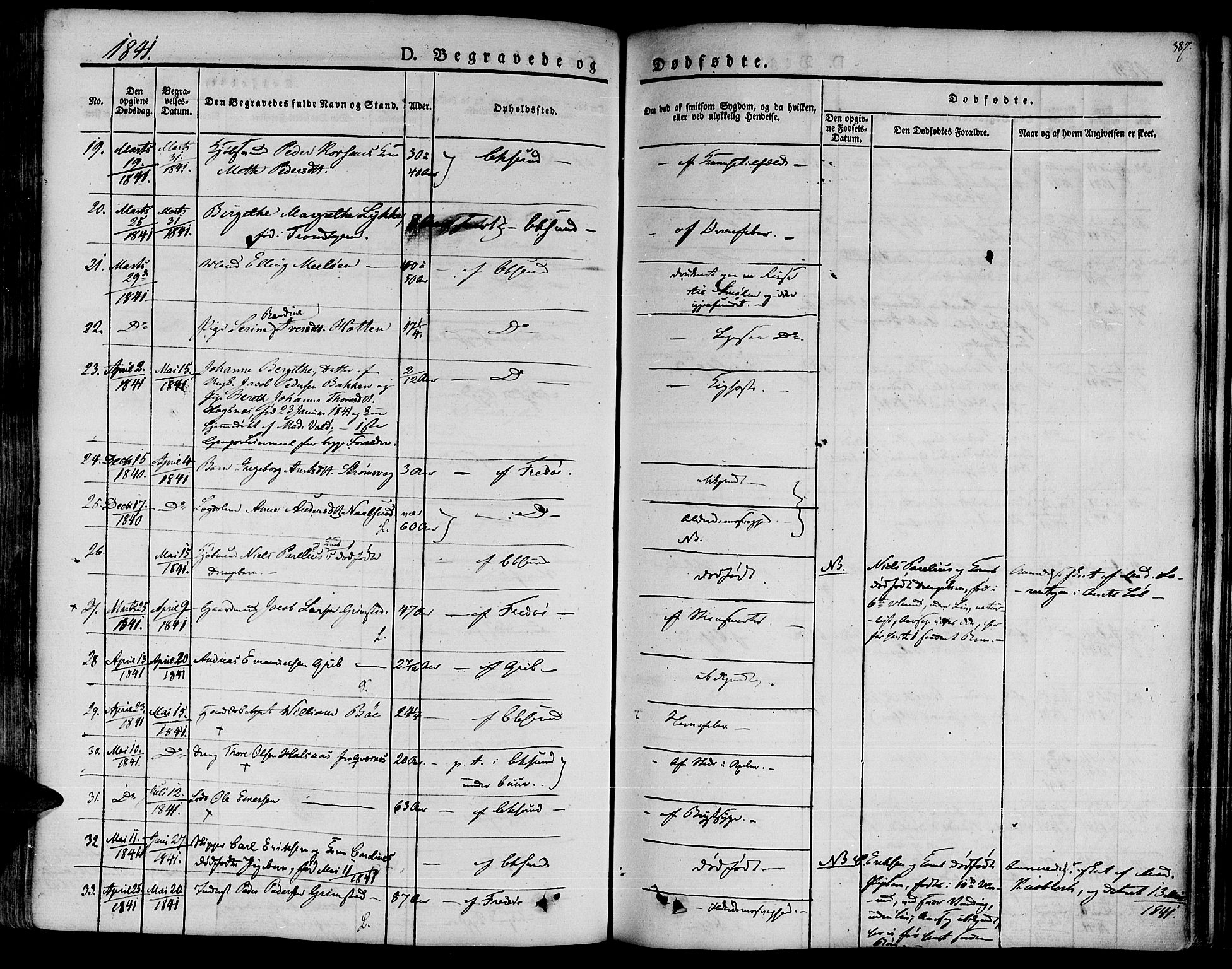 Ministerialprotokoller, klokkerbøker og fødselsregistre - Møre og Romsdal, SAT/A-1454/572/L0843: Parish register (official) no. 572A06, 1832-1842, p. 387