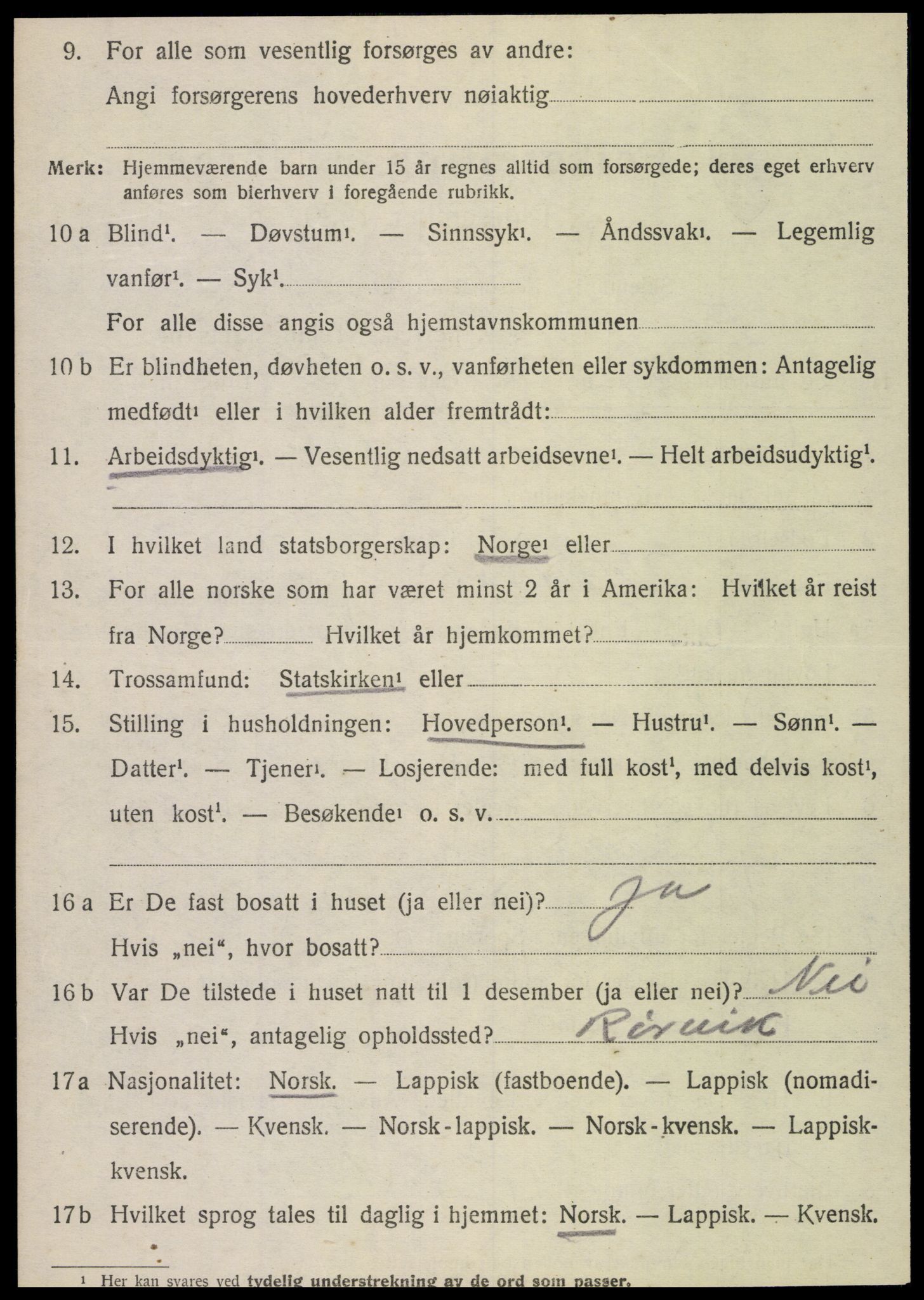 SAT, 1920 census for Nærøy, 1920, p. 2434